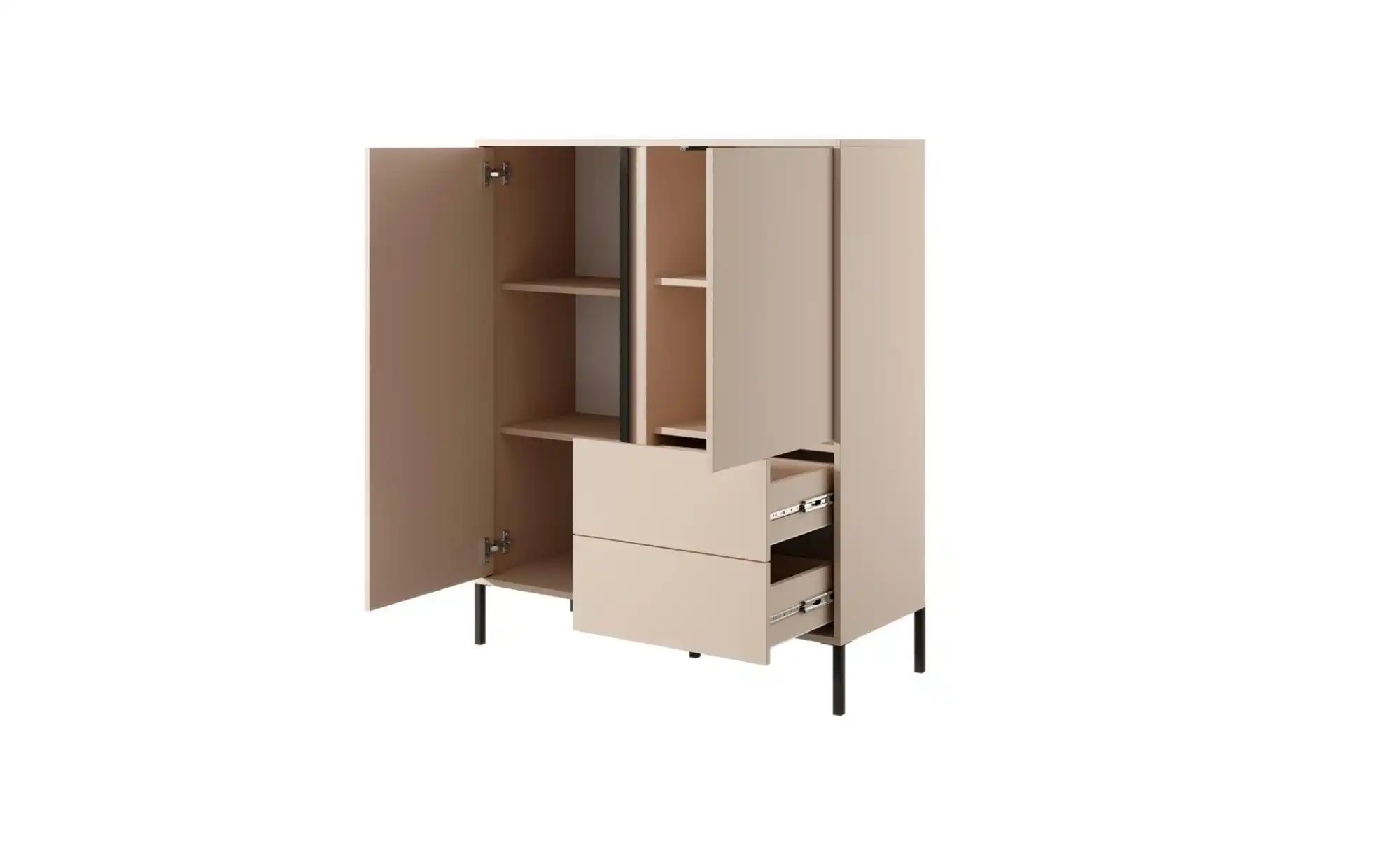 Thumbnail - Highboard Holen ¦ beige ¦ Maße (cm): B: 103 H: 123 Kommoden & Sideboards > Highboards - Höffner
