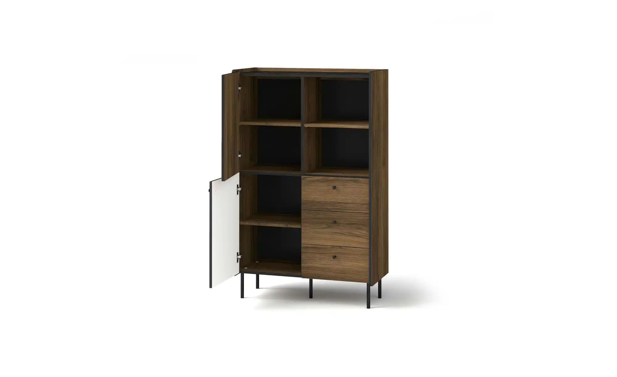 Thumbnail - Highboard  Prestigo ¦ braun ¦ Maße (cm): B: 88 H: 140 Kommoden & Sideboards > Highboards - Höffner