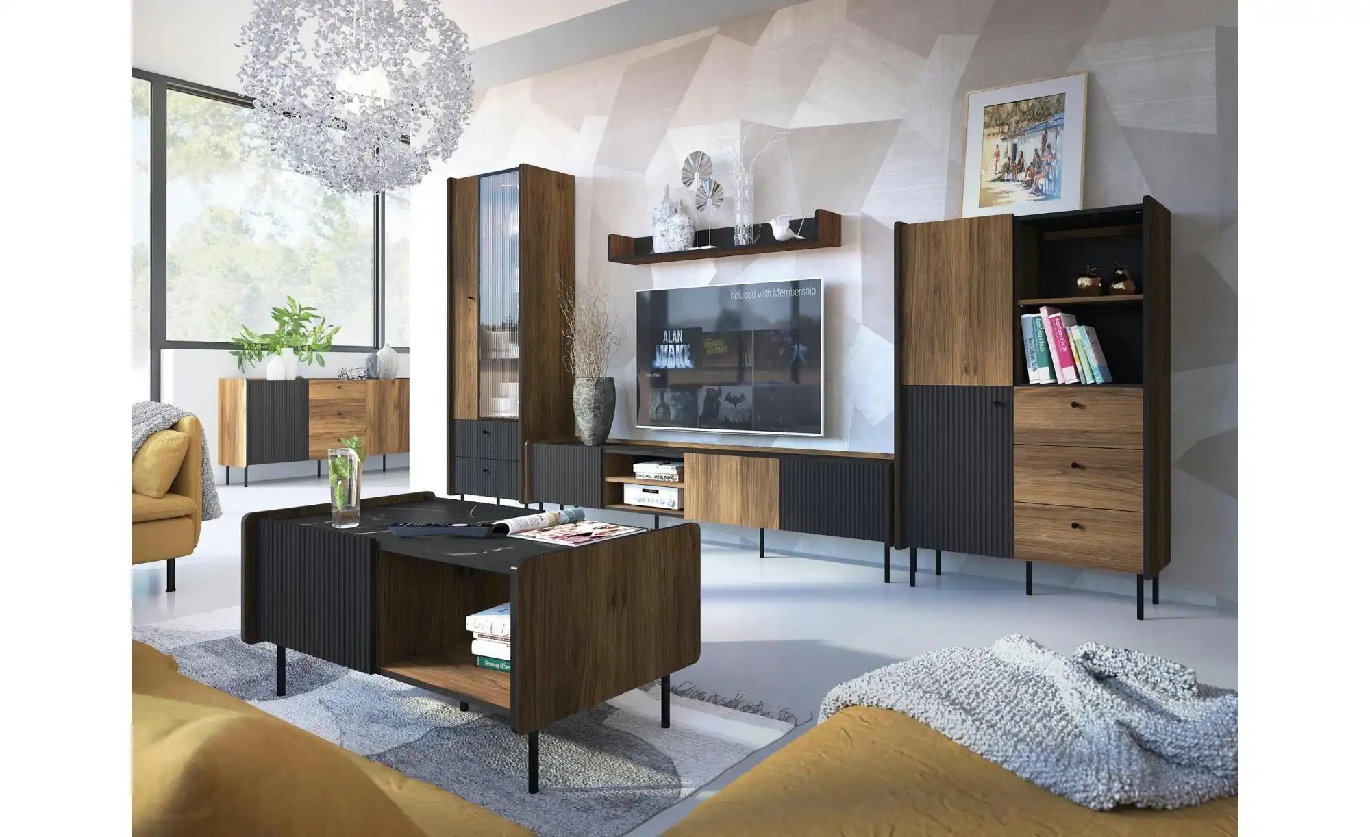 Thumbnail - Highboard  Prestigo ¦ braun ¦ Maße (cm): B: 88 H: 140 Kommoden & Sideboards > Highboards - Höffner