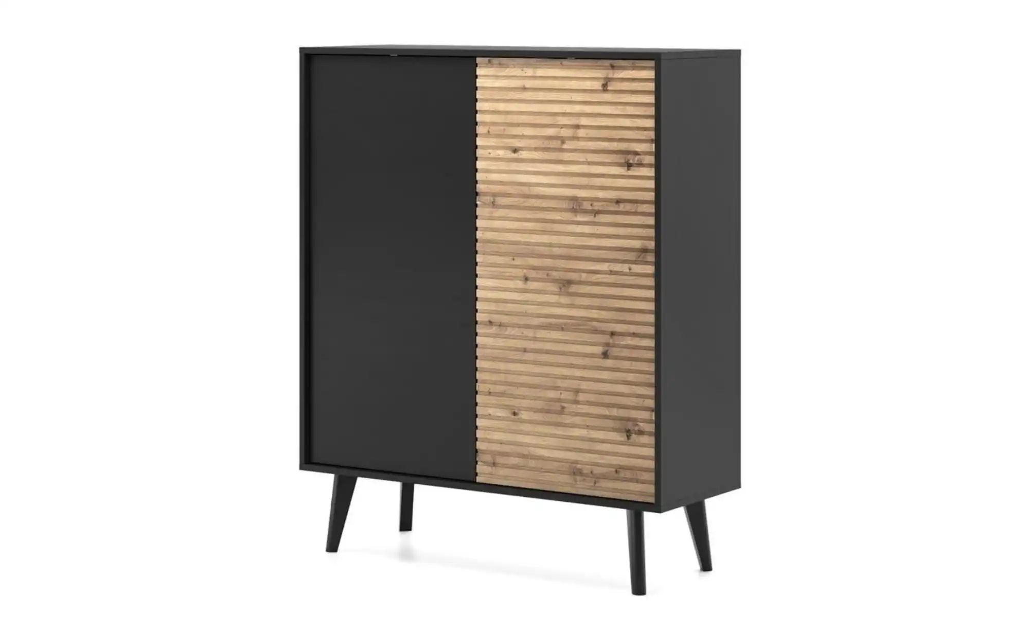Highboard   ¦ schwarz ¦ Maße (cm): B: 104 H: 125 Kommoden & Sideboards > Hi günstig online kaufen
