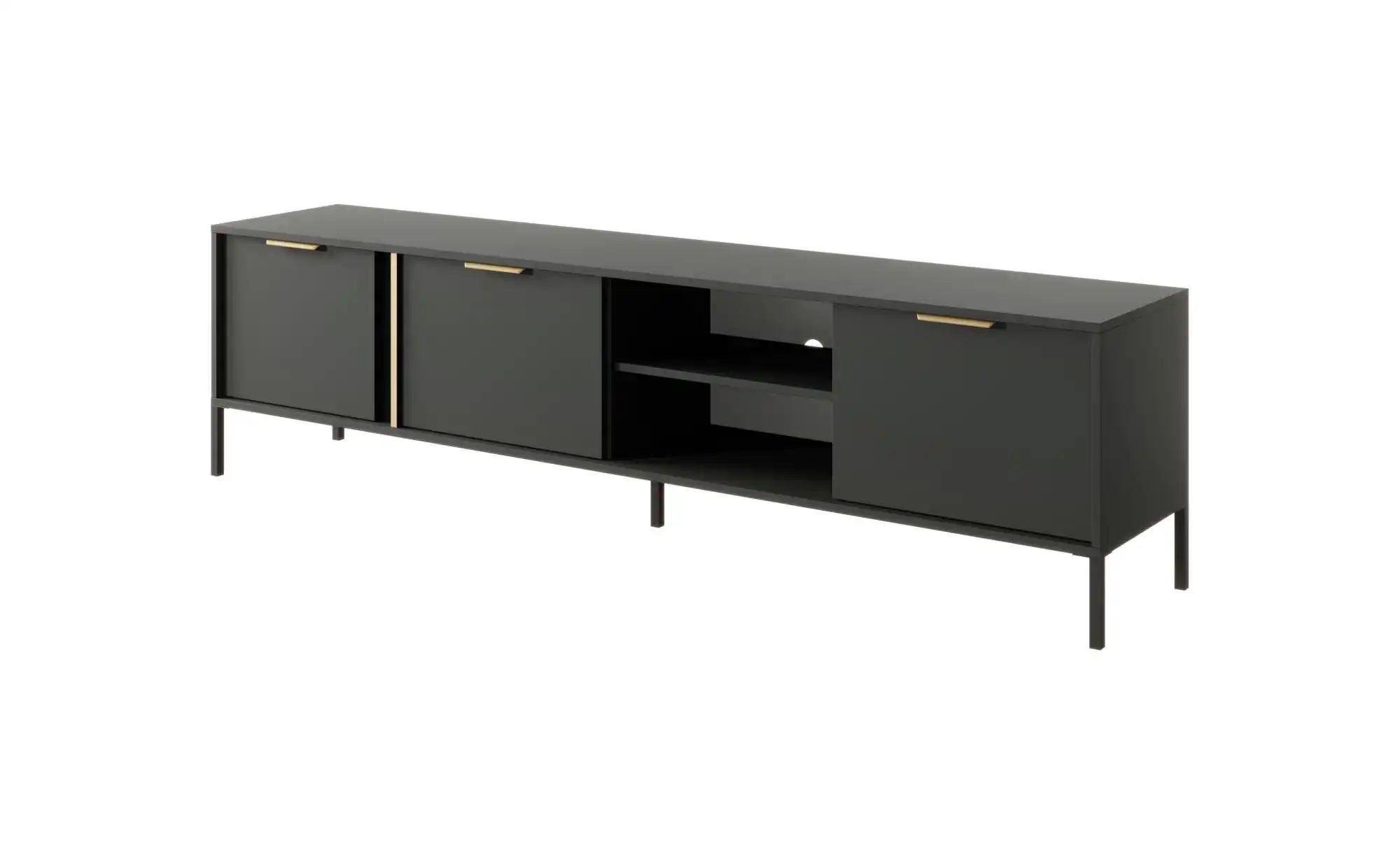 Lowboard  Lars ¦ schwarz ¦ Maße (cm): B: 202,9 H: 53,4 Kommoden & Sideboard günstig online kaufen