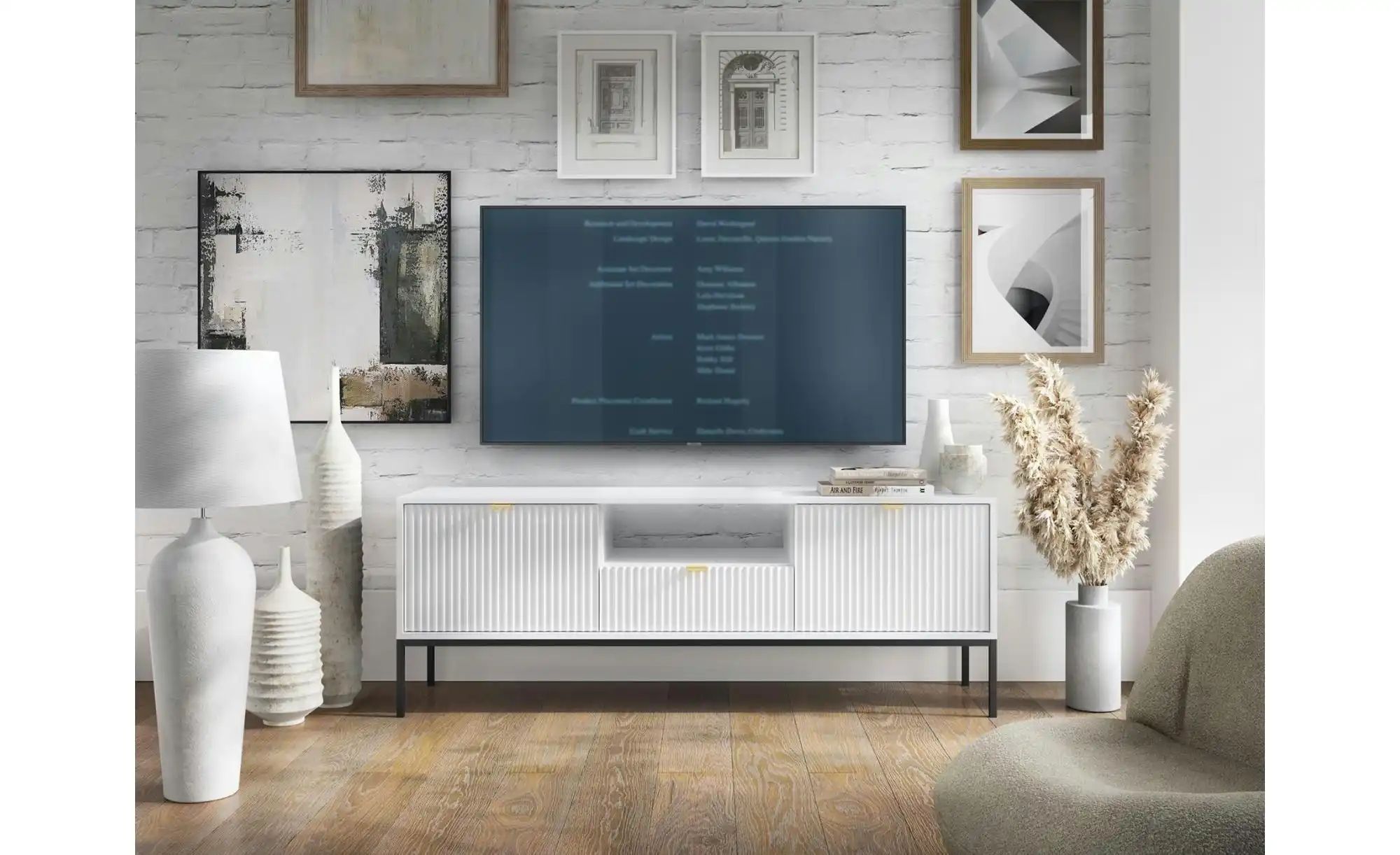 Thumbnail - Lowboard  Nova ¦ weiß ¦ Maße (cm): B: 154 H: 56 Kommoden & Sideboards > Lowboards - Höffner