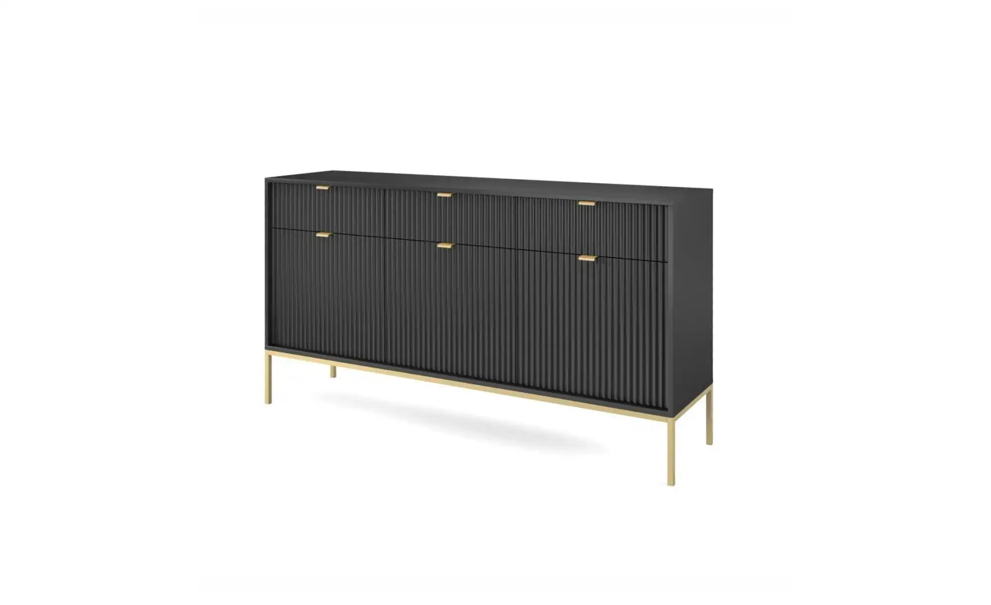 Sideboard  Nova ¦ schwarz ¦ Maße (cm): B: 154 H: 83 Kommoden & Sideboards > günstig online kaufen