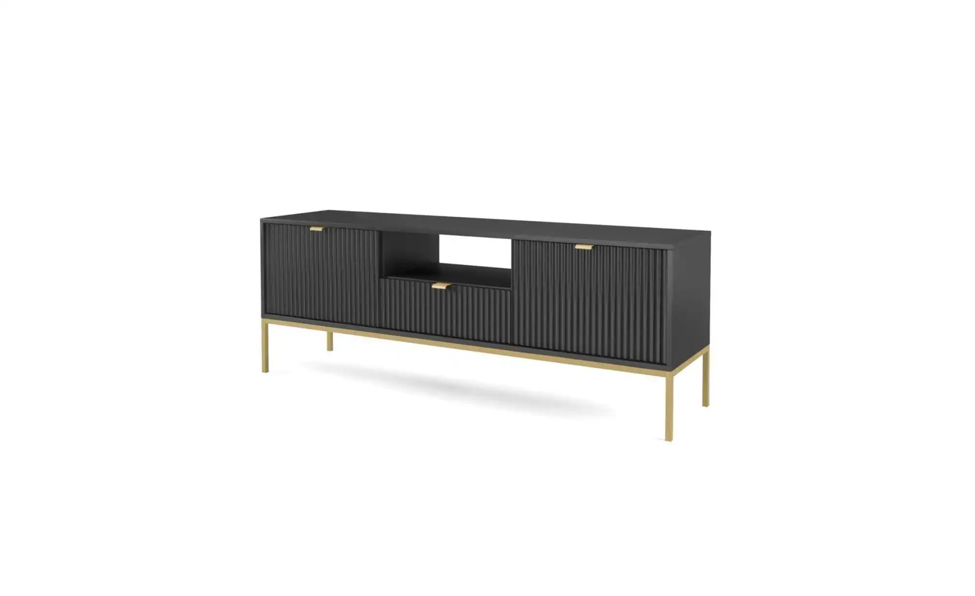 Lowboard  Nova ¦ schwarz ¦ Maße (cm): B: 154 H: 56 Kommoden & Sideboards > günstig online kaufen