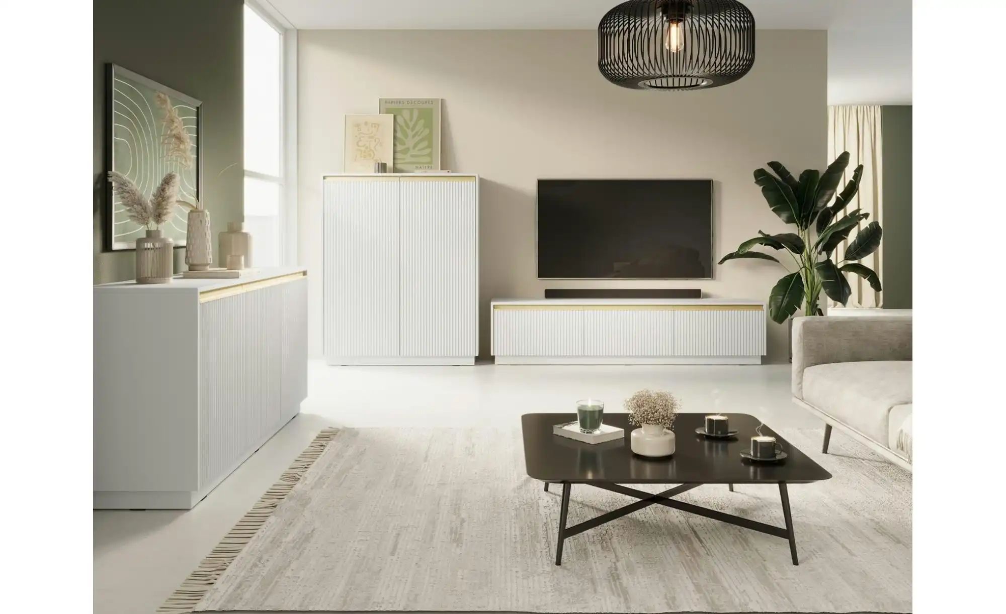 Lowboard  Roy ¦ weiß ¦ Maße (cm): B: 181,5 H: 42 Kommoden & Sideboards > Lo günstig online kaufen
