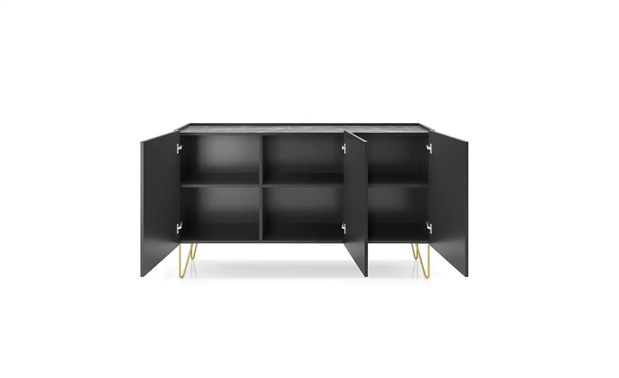 Thumbnail - Sideboard Harmony ¦ schwarz ¦ Maße (cm): B: 144 H: 83 Kommoden & Sideboards > Sideboards - Höffner