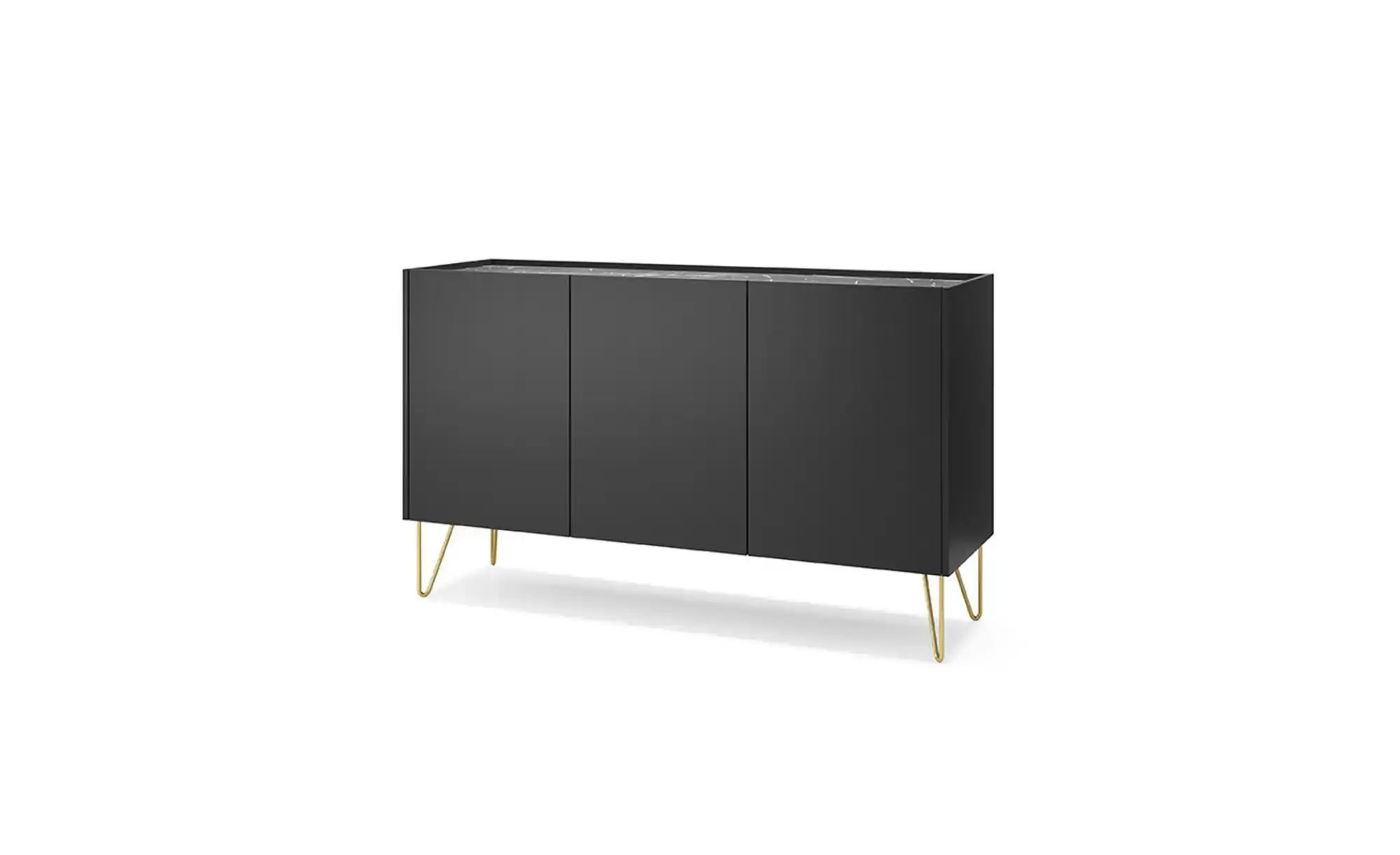 Sideboard ¦ schwarz ¦ Maße (cm): B: 144 H: 83 Kommoden & Sideboards > Sid günstig online kaufen