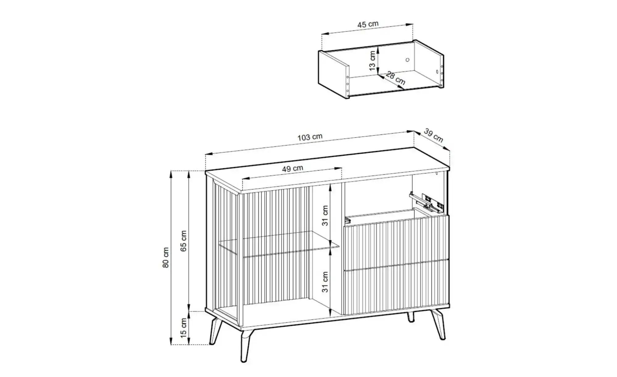 Sideboard  Vico ¦ beige ¦ Maße (cm): B: 103 H: 80 Kommoden & Sideboards > S günstig online kaufen