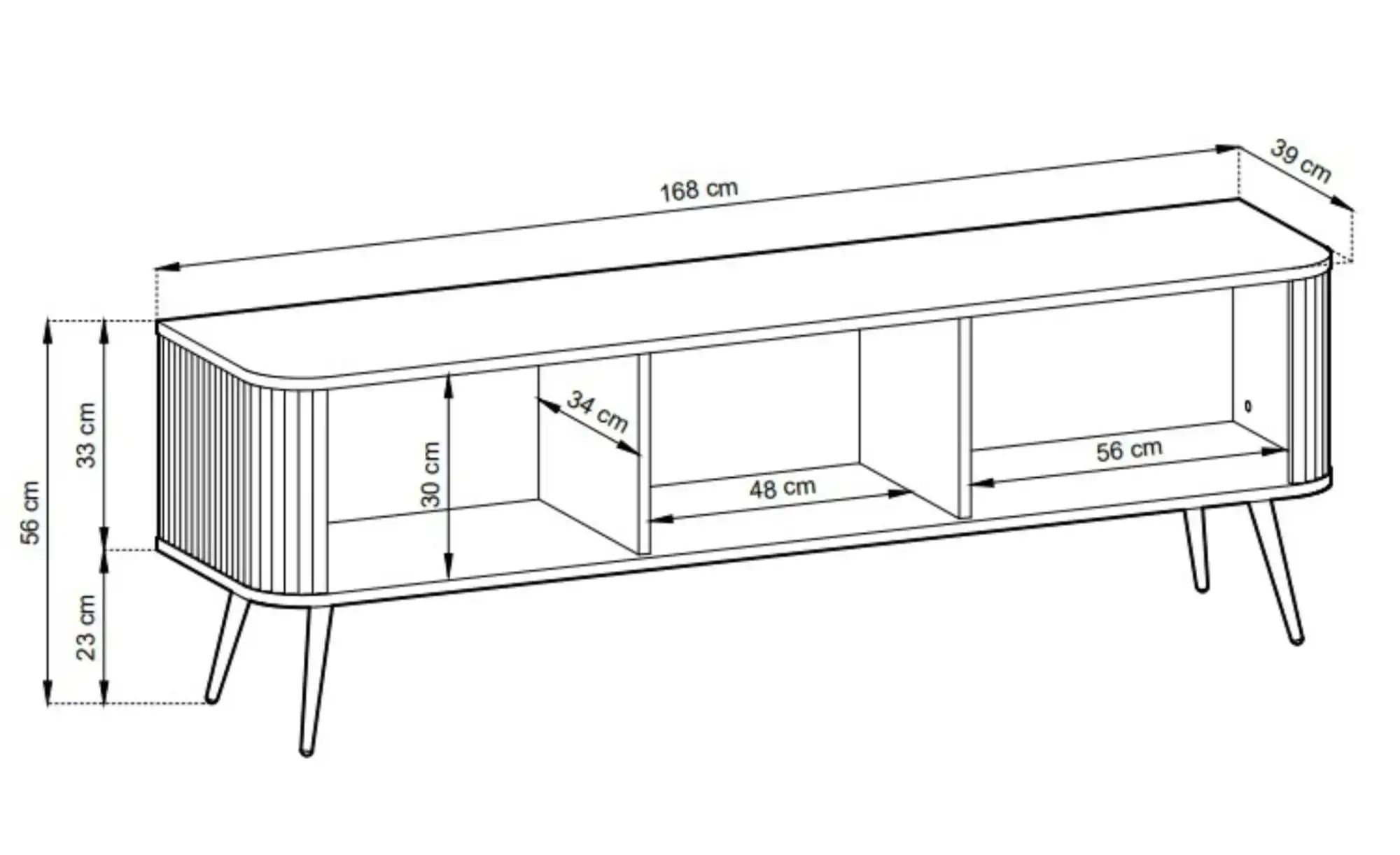 Lowboard  Zova ¦ beige ¦ Maße (cm): B: 168 H: 56 Kommoden & Sideboards > Lo günstig online kaufen