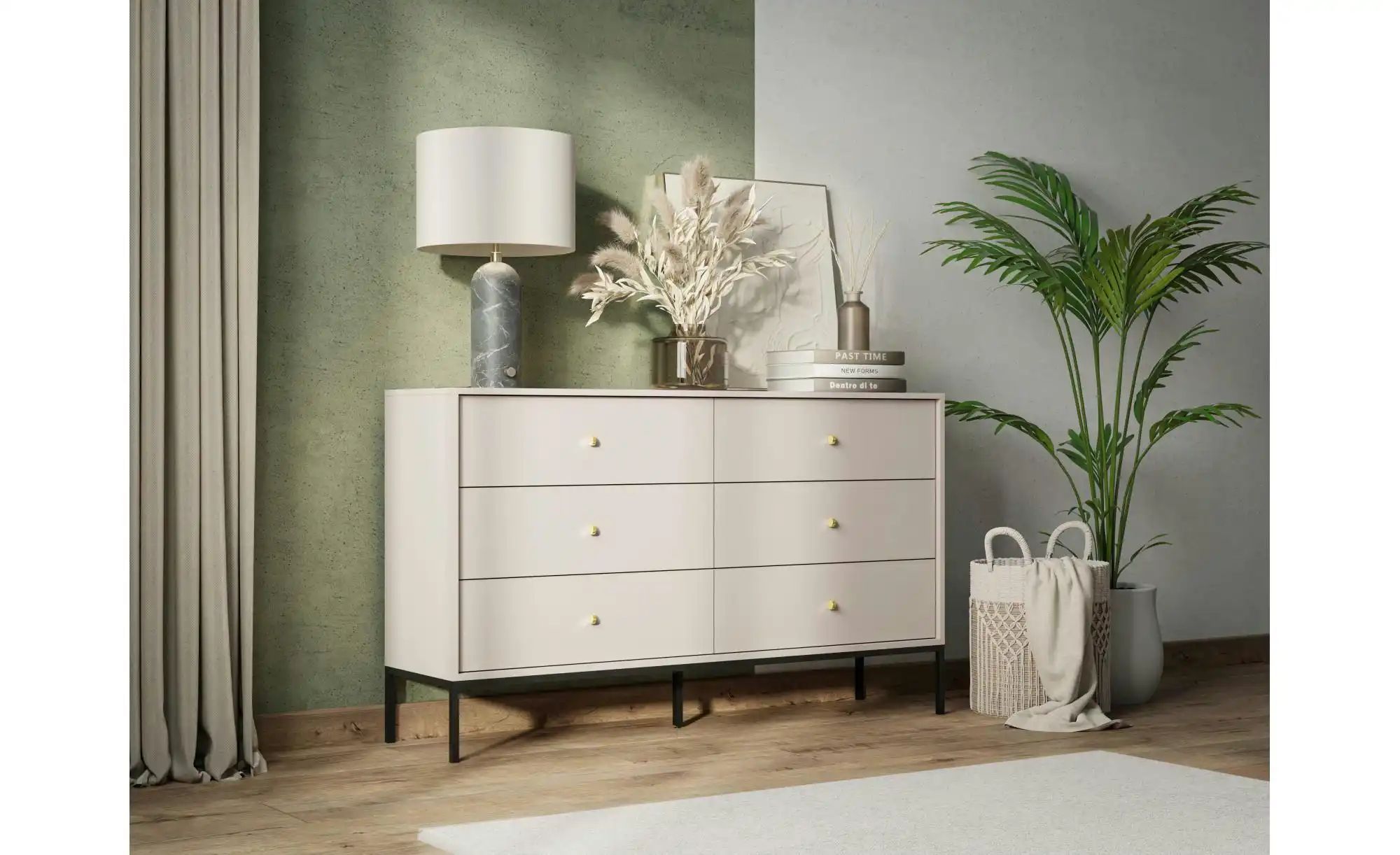 Kommode  Molly ¦ beige ¦ Maße (cm): B: 154 H: 91 Kommoden & Sideboards > Ko günstig online kaufen