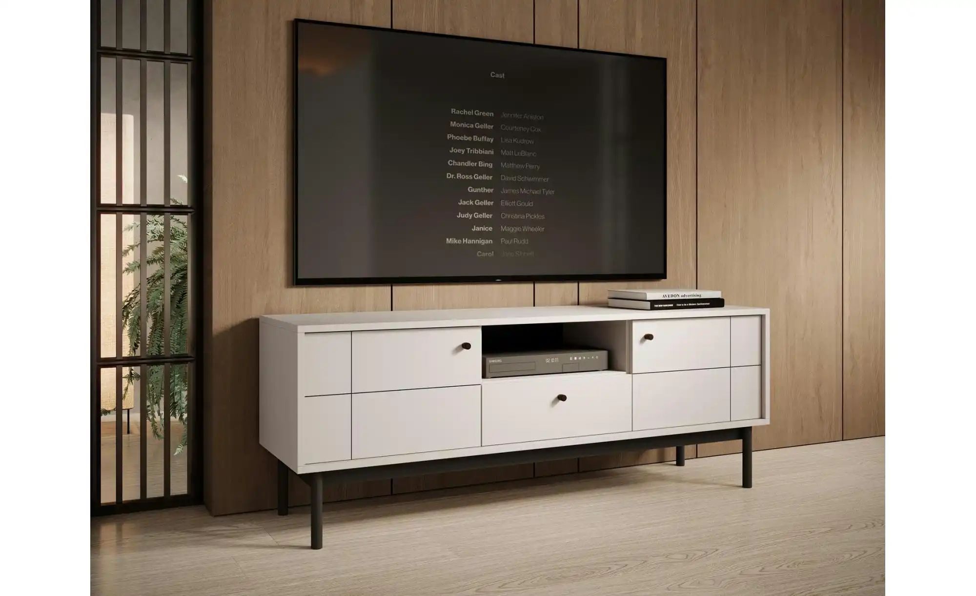 Lowboard  Panda ¦ beige ¦ Maße (cm): B: 154 H: 57 Kommoden & Sideboards > L günstig online kaufen