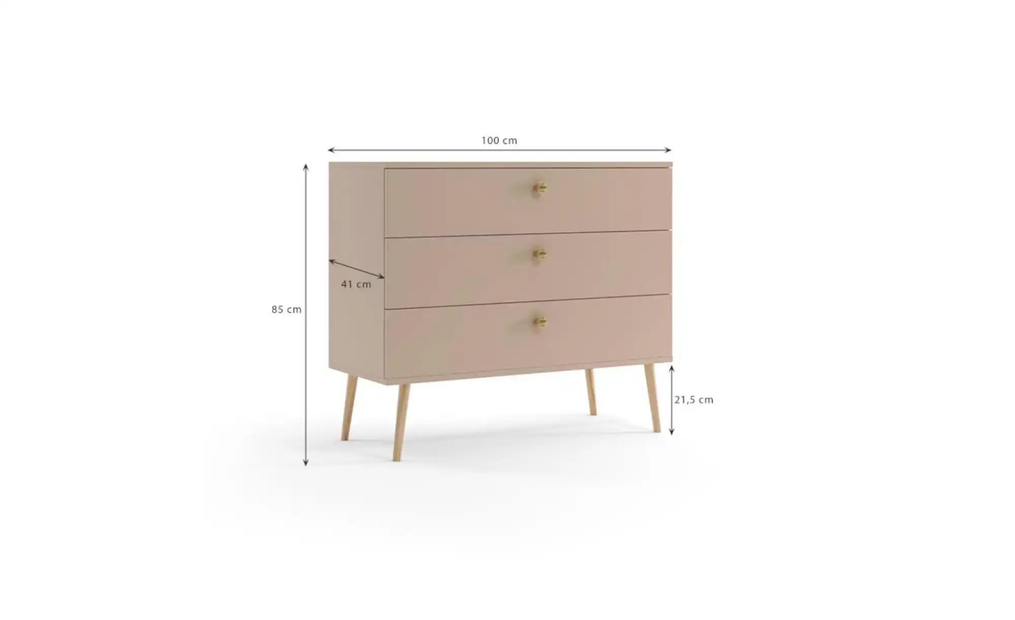 Kommode  Ikon ¦ beige ¦ Maße (cm): B: 100 H: 85 Kommoden & Sideboards > Kom günstig online kaufen