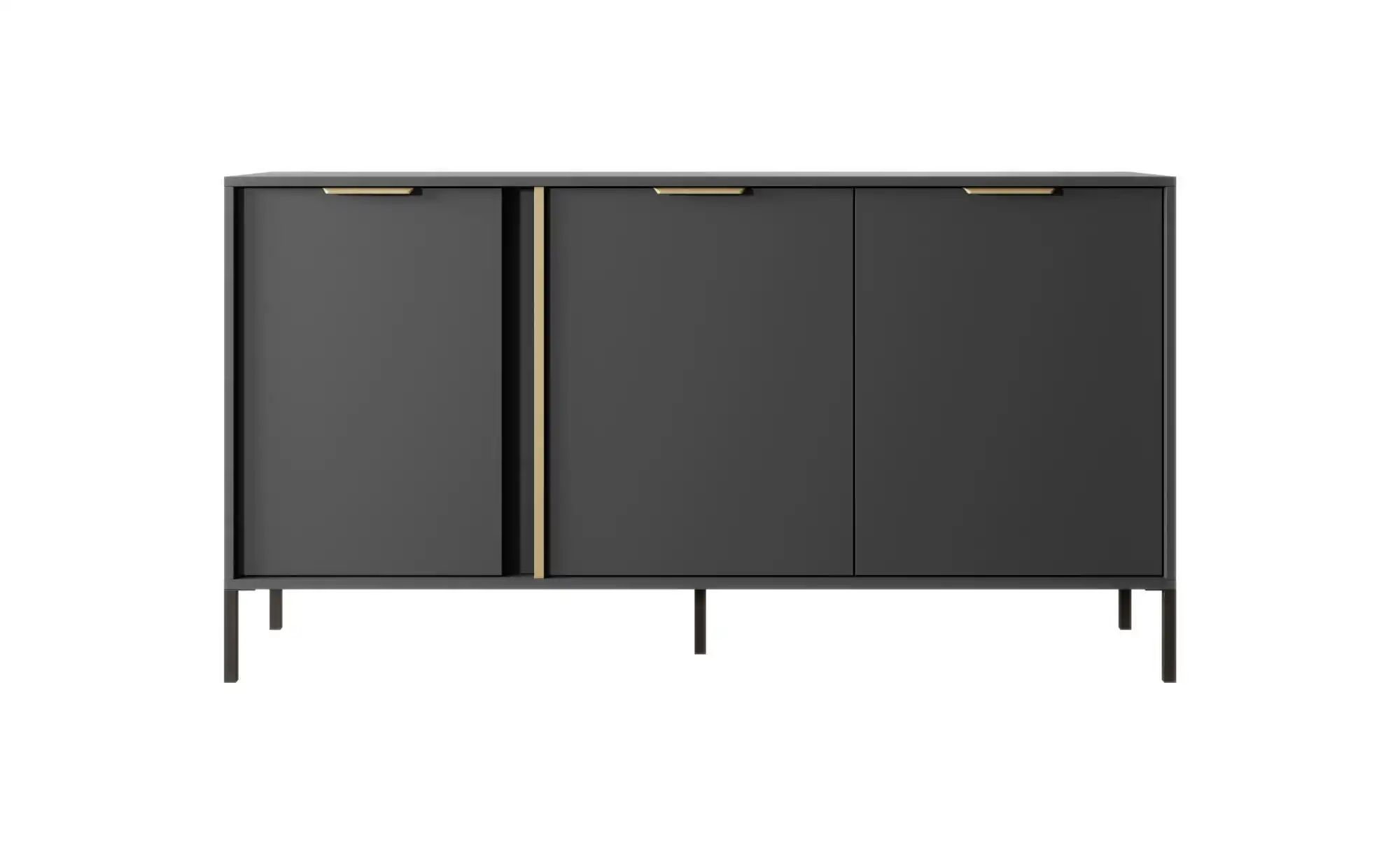 Thumbnail - Sideboard Lars ¦ schwarz ¦ Maße (cm): B: 153,1 H: 81,4 Kommoden & Sideboards > Sideboards - Höffner