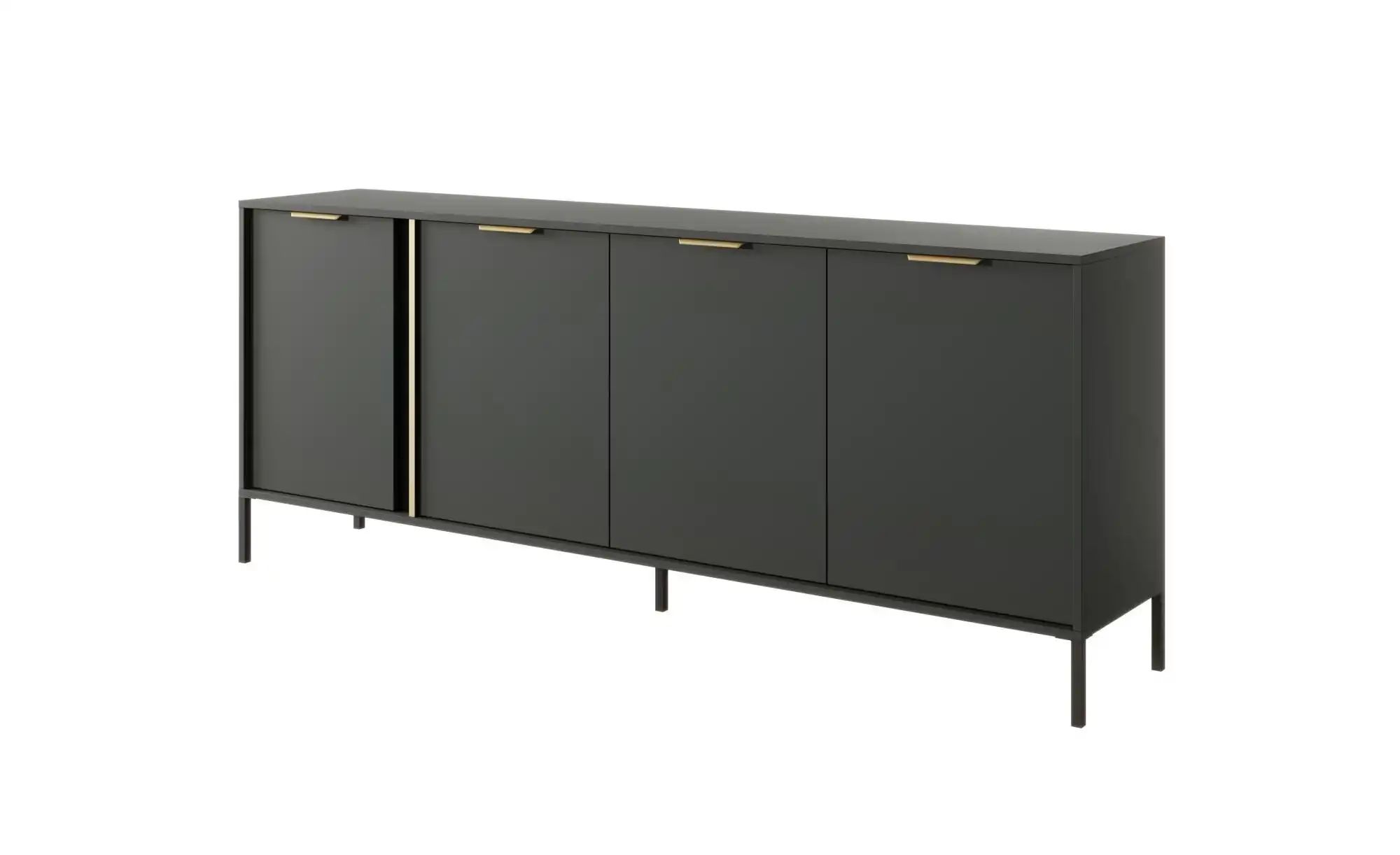 Sideboard  Lars ¦ schwarz ¦ Maße (cm): B: 202,9 H: 81,4 Kommoden & Sideboar günstig online kaufen