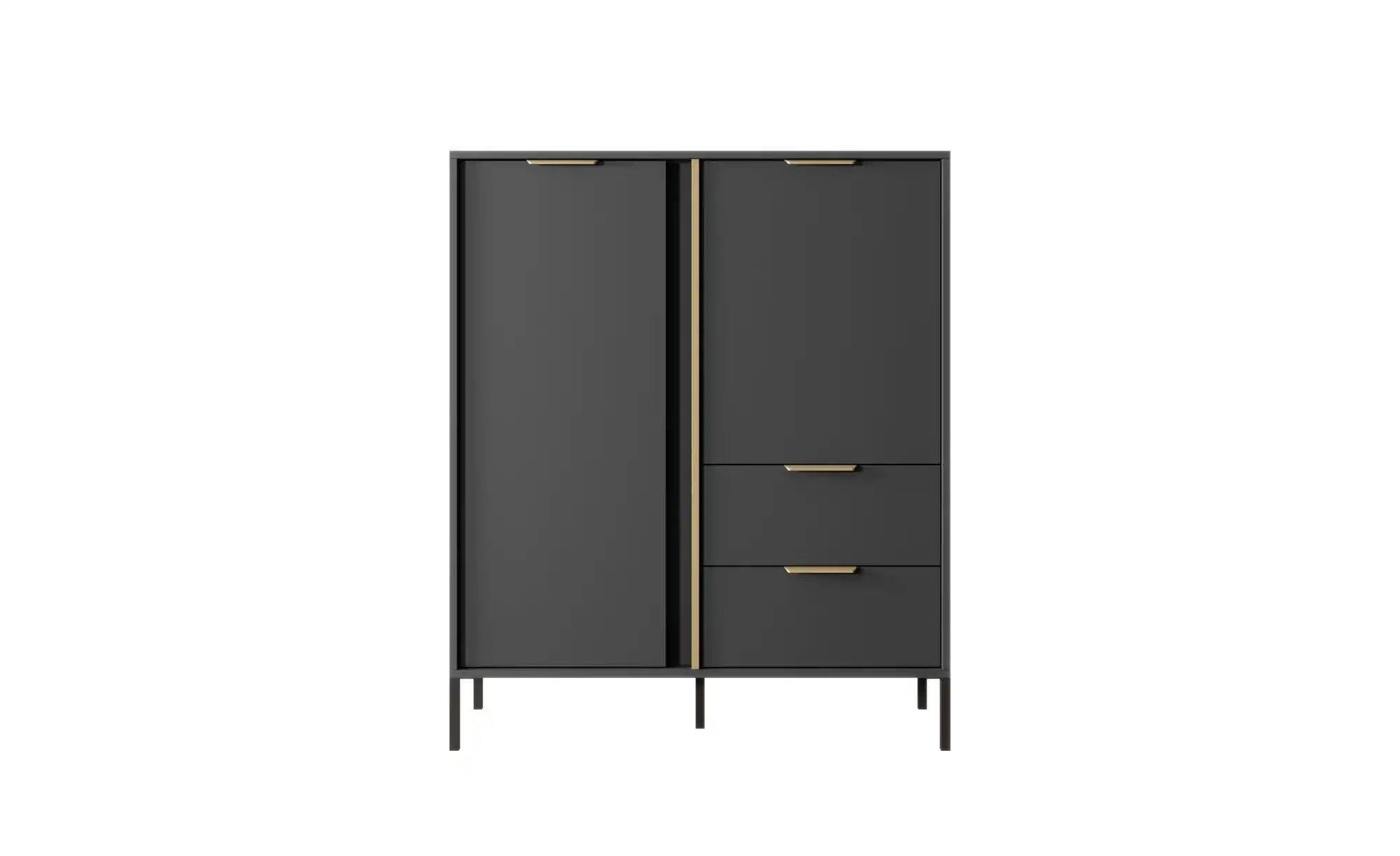 Highboard   ¦ schwarz ¦ Maße (cm): B: 103,3 H: 123,4 Kommoden & Sideboards günstig online kaufen
