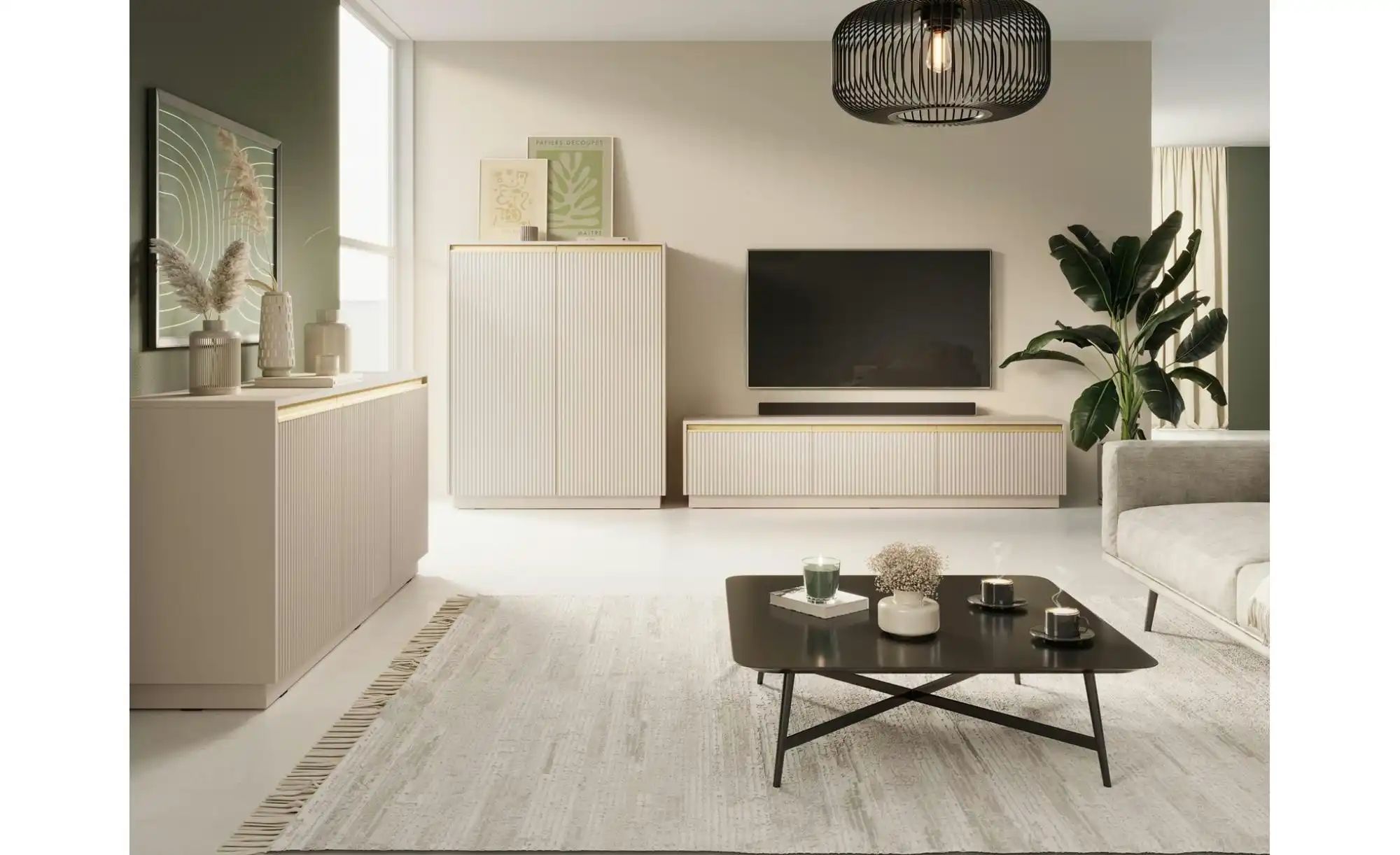 Sideboard  Roy ¦ beige ¦ Maße (cm): B: 153,4 H: 71,6 Kommoden & Sideboards günstig online kaufen