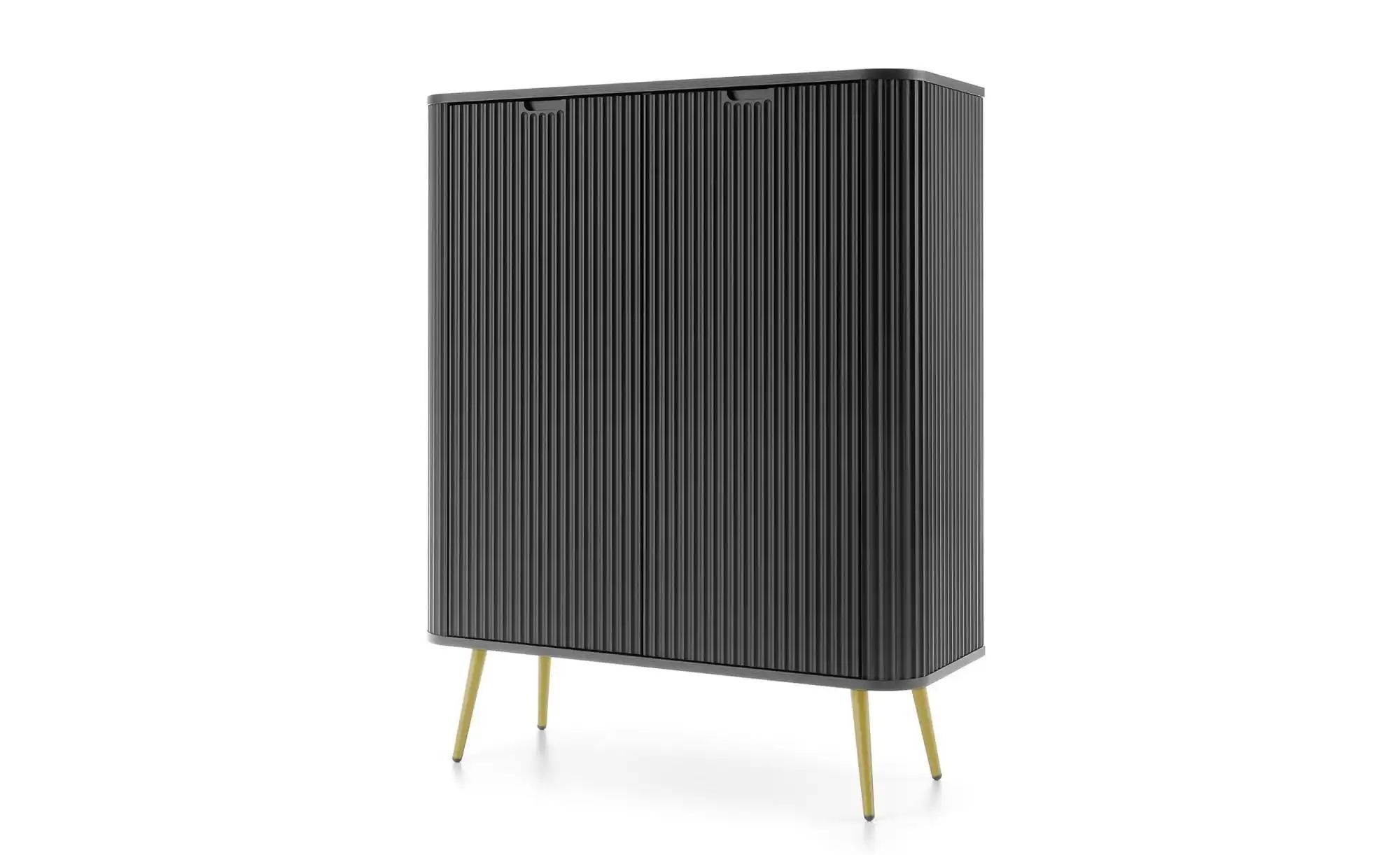 Highboard  Zova ¦ schwarz ¦ Maße (cm): B: 103 H: 129 Kommoden & Sideboards günstig online kaufen