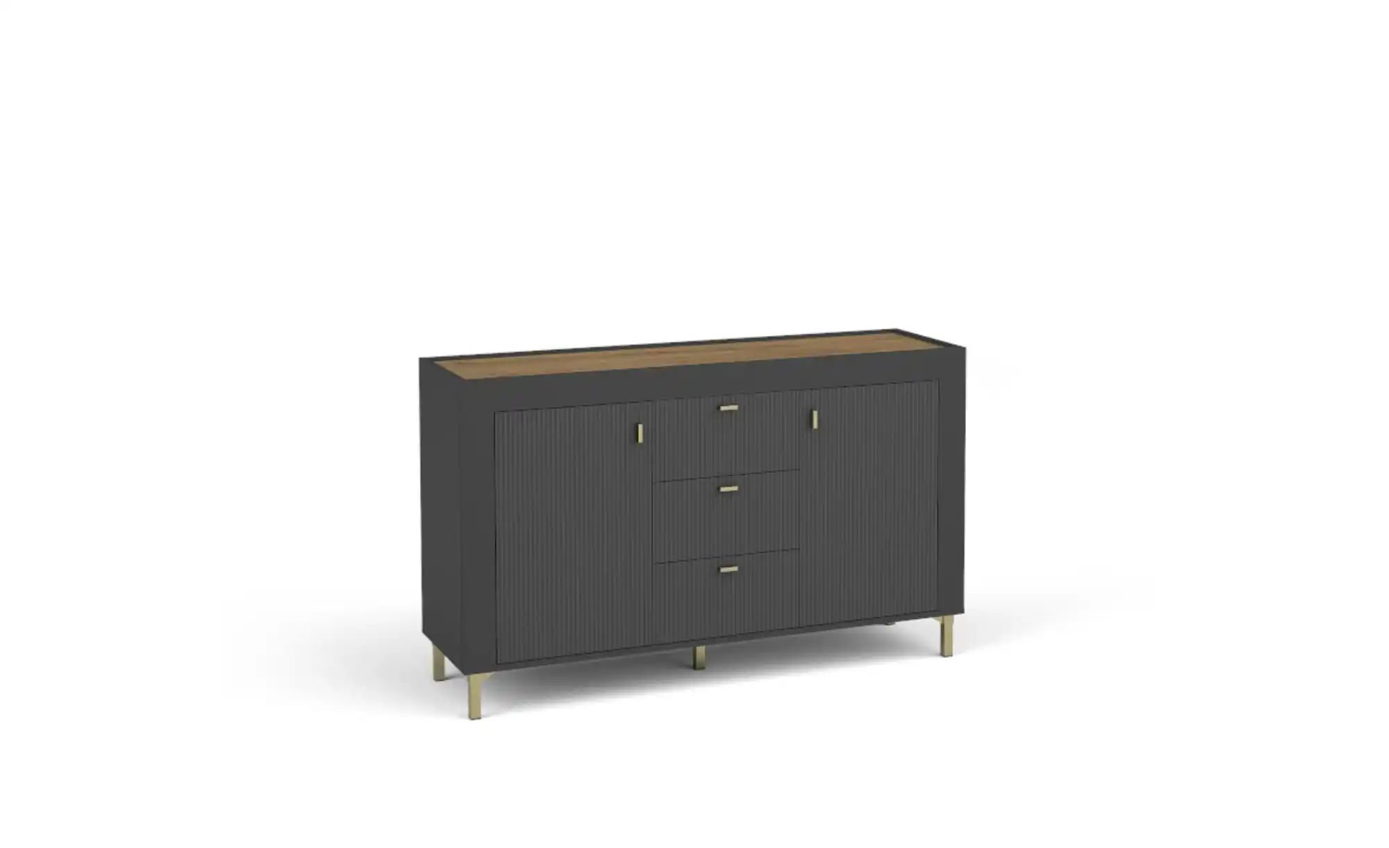 Sideboard  Mossa ¦ schwarz ¦ Maße (cm): B: 137 H: 84 Kommoden & Sideboards günstig online kaufen