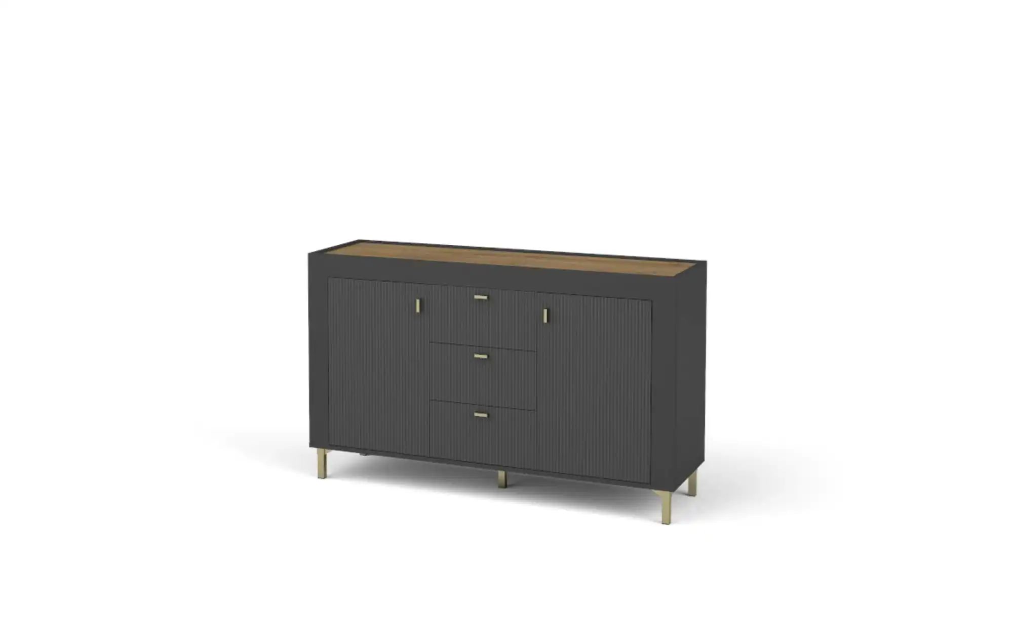 Sideboard  Mossa ¦ schwarz ¦ Maße (cm): B: 137 H: 84 Kommoden & Sideboards günstig online kaufen