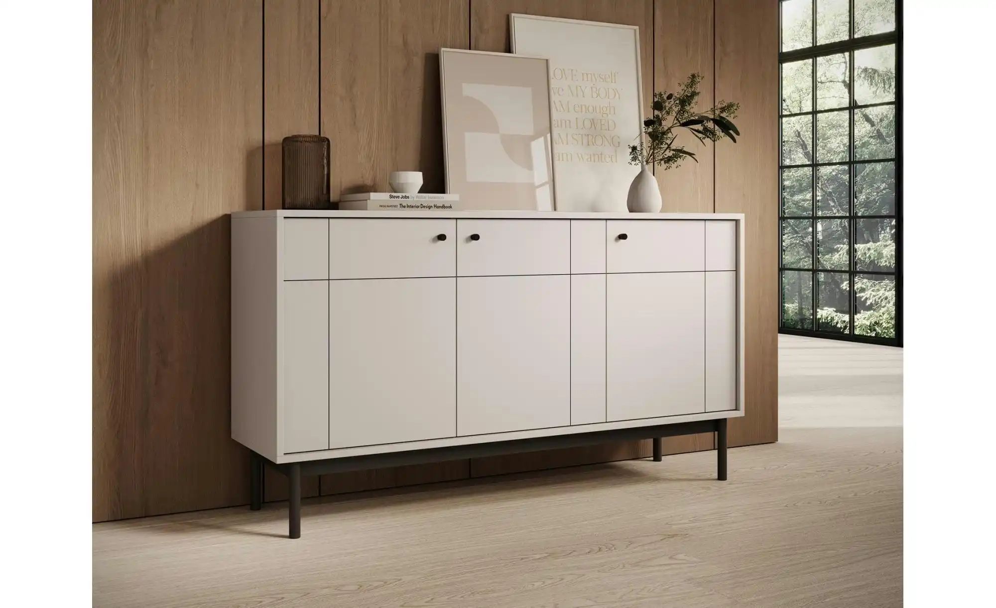 Sideboard  Panda ¦ beige ¦ Maße (cm): B: 154 H: 84 Kommoden & Sideboards > günstig online kaufen
