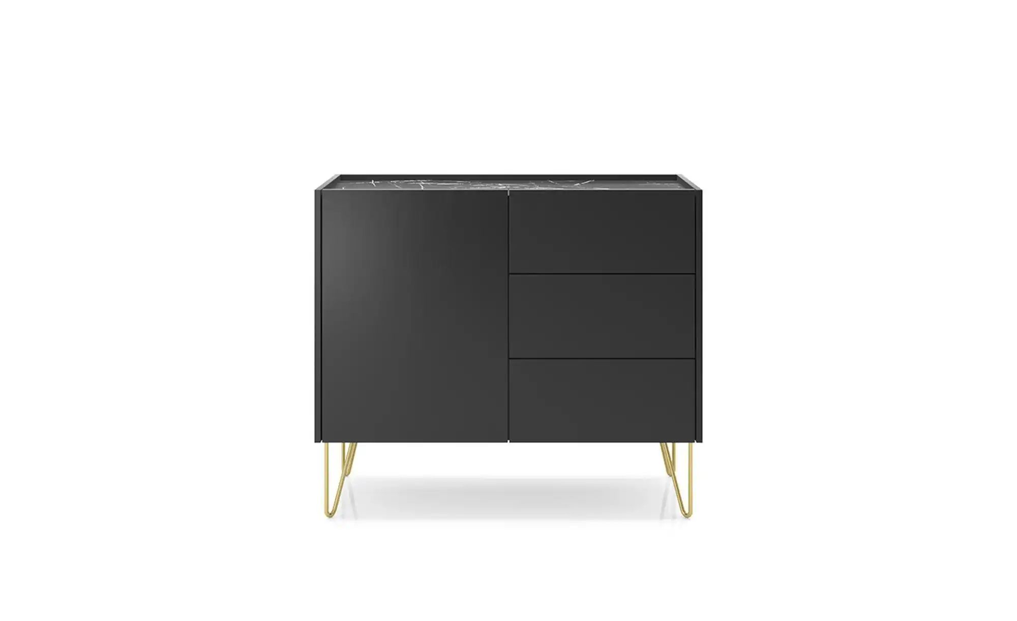 Sideboard   ¦ schwarz ¦ Maße (cm): B: 97 H: 83 Kommoden & Sideboards > Side günstig online kaufen