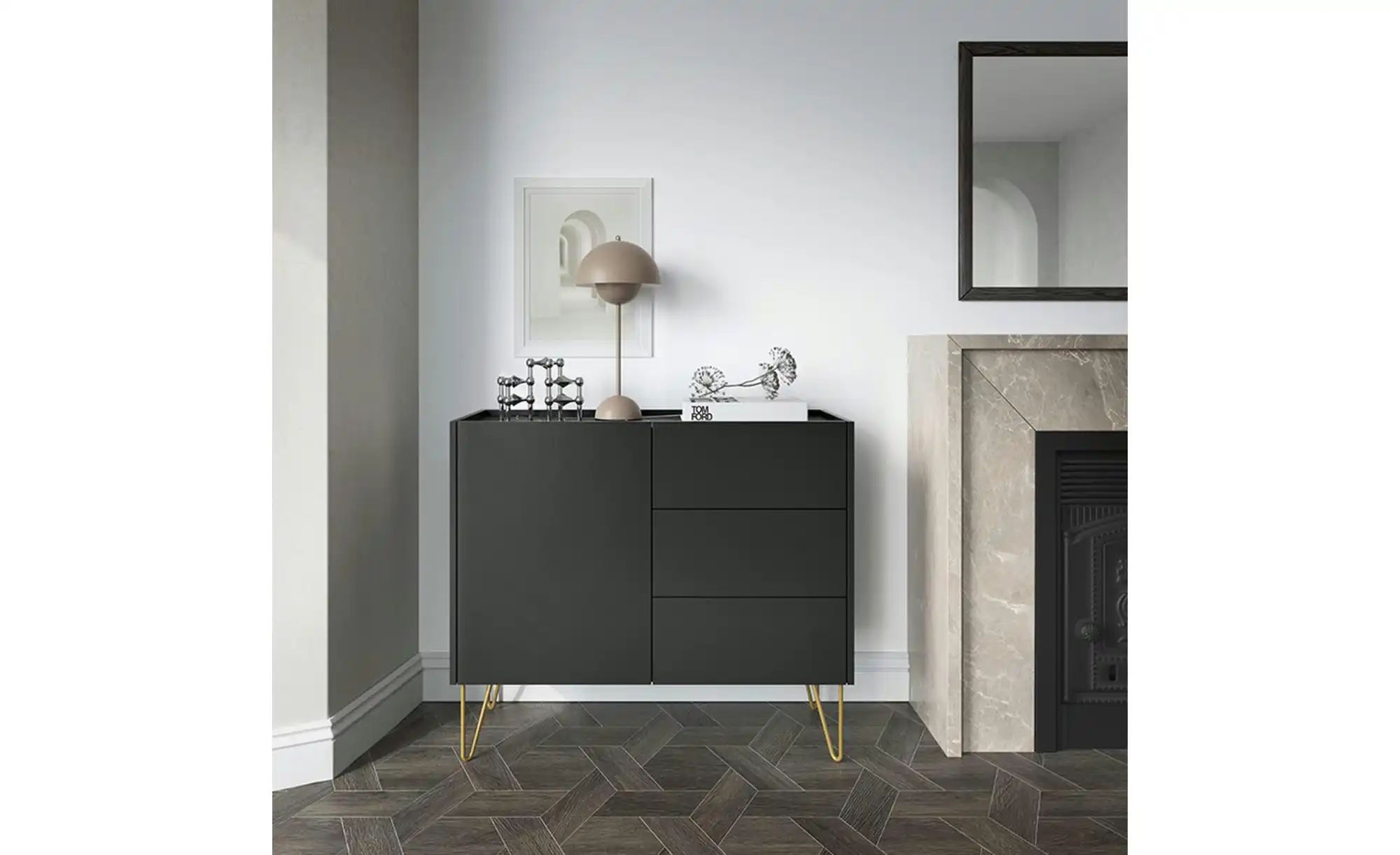 Thumbnail - Sideboard Harmony ¦ schwarz ¦ Maße (cm): B: 97 H: 83 Kommoden & Sideboards > Sideboards - Höffner