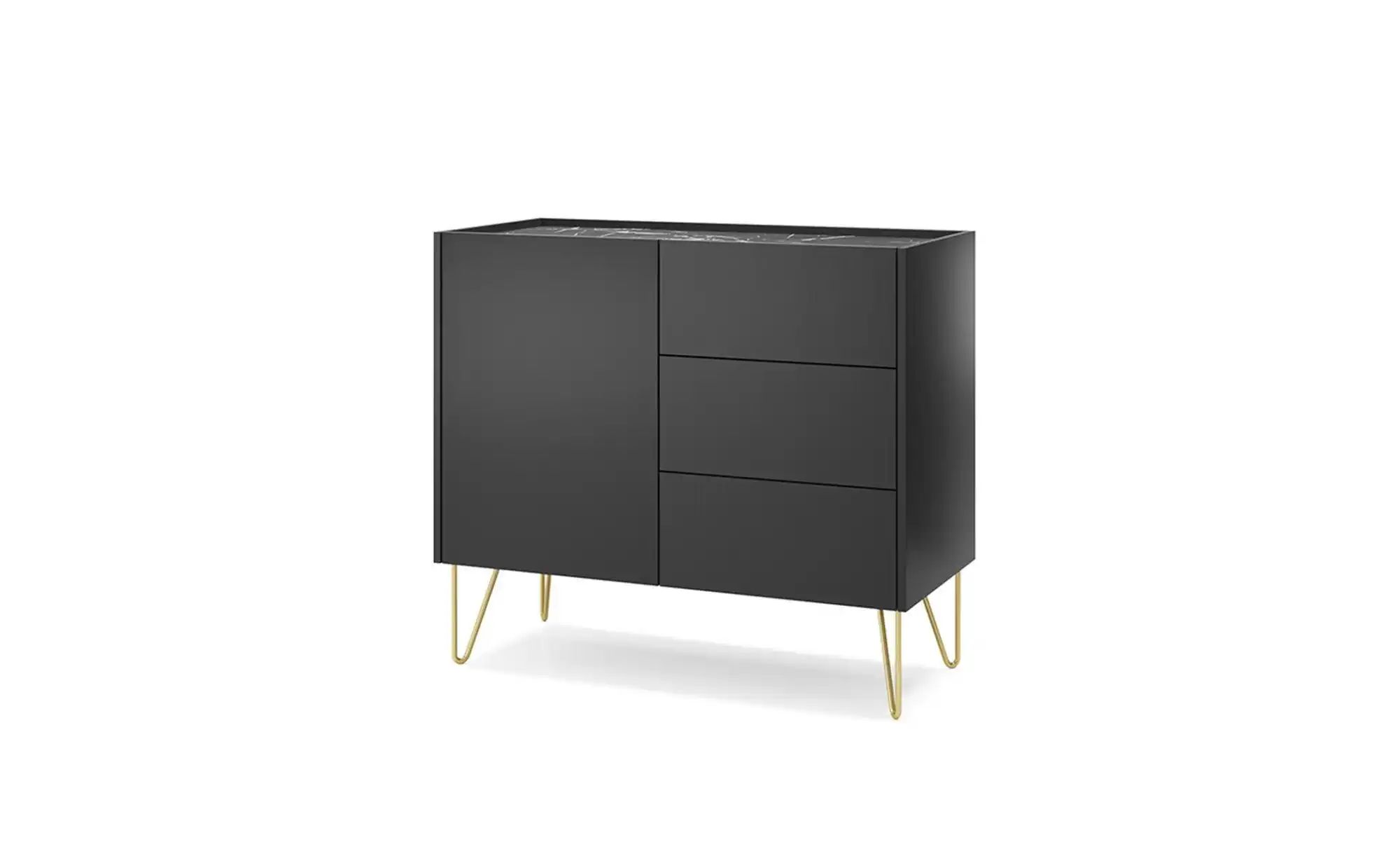 Sideboard   ¦ schwarz ¦ Maße (cm): B: 97 H: 83 Kommoden & Sideboards > Side günstig online kaufen
