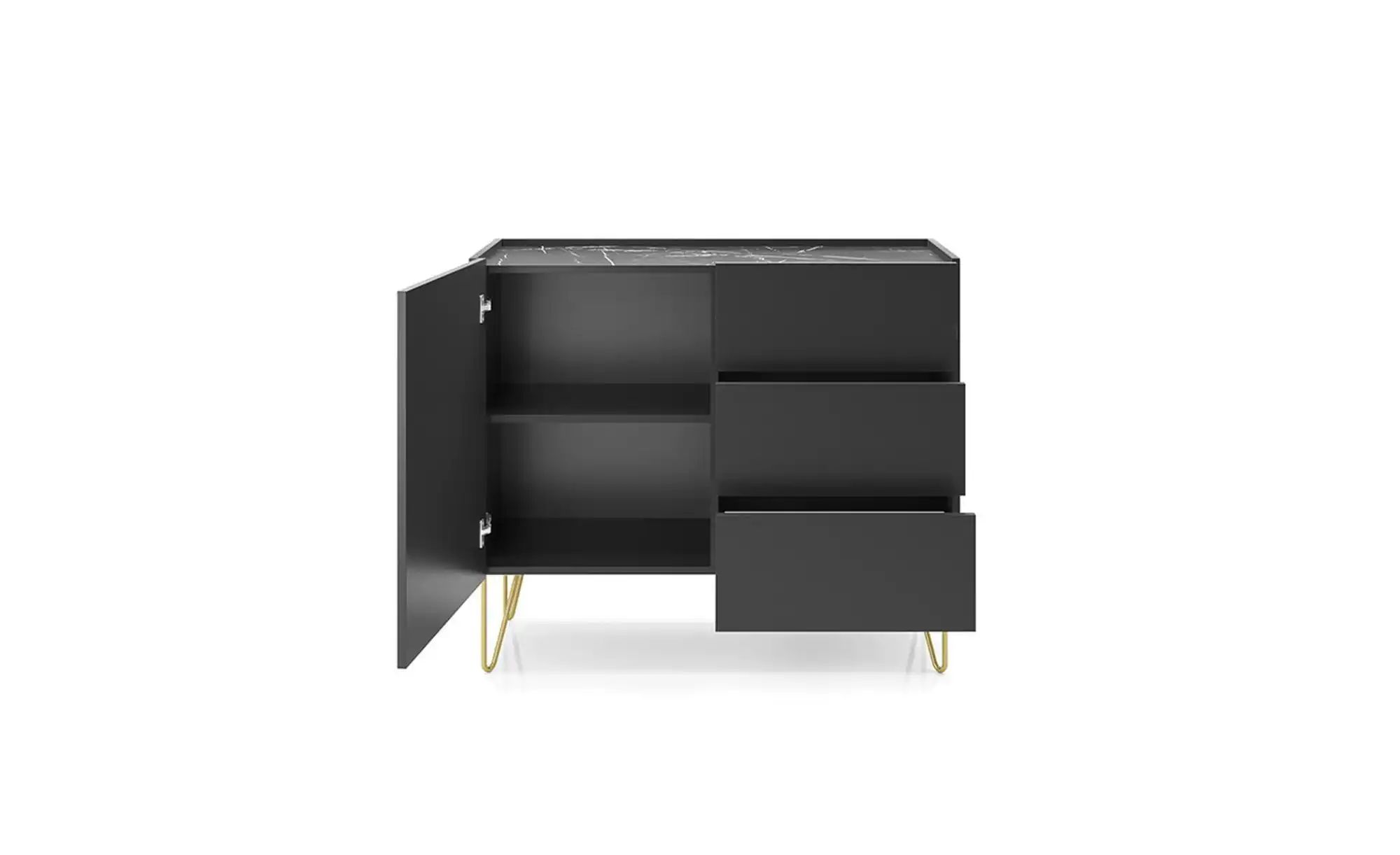 Thumbnail - Sideboard Harmony ¦ schwarz ¦ Maße (cm): B: 97 H: 83 Kommoden & Sideboards > Sideboards - Höffner