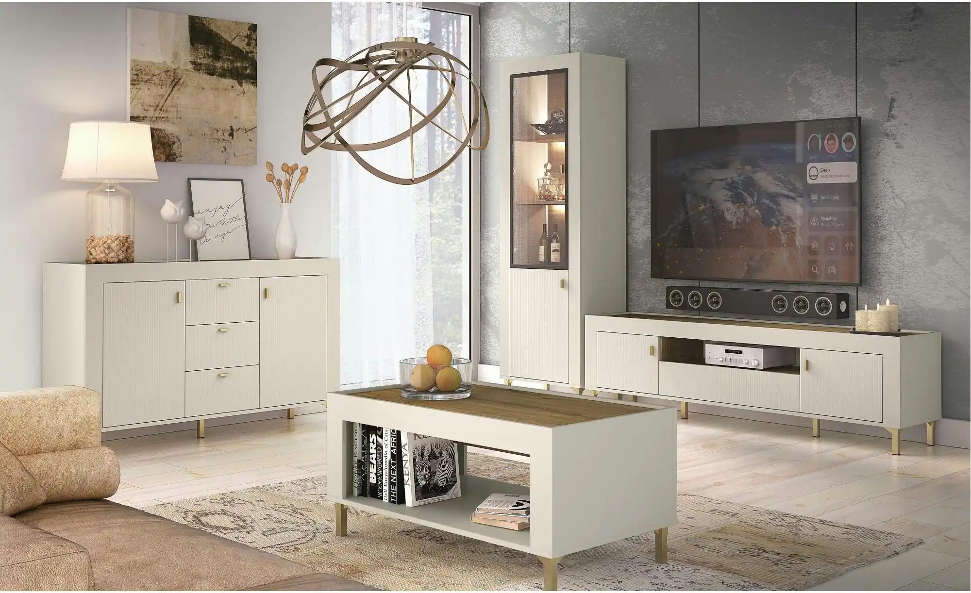 Sideboard  Mossa ¦ beige ¦ Maße (cm): B: 137 H: 84 Kommoden & Sideboards > günstig online kaufen