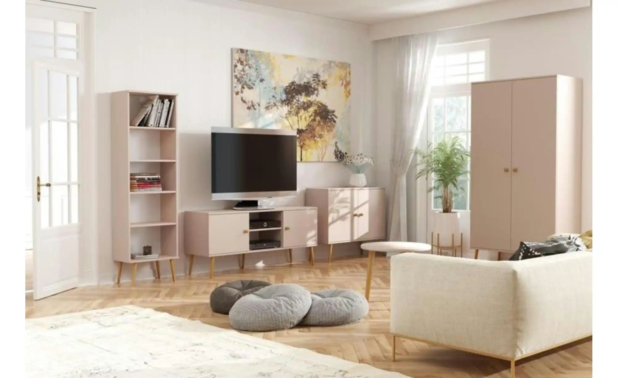 Bücherregal   ¦ beige ¦ Maße (cm): B: 46 H: 180 Regale > Bücherregale - Höf günstig online kaufen