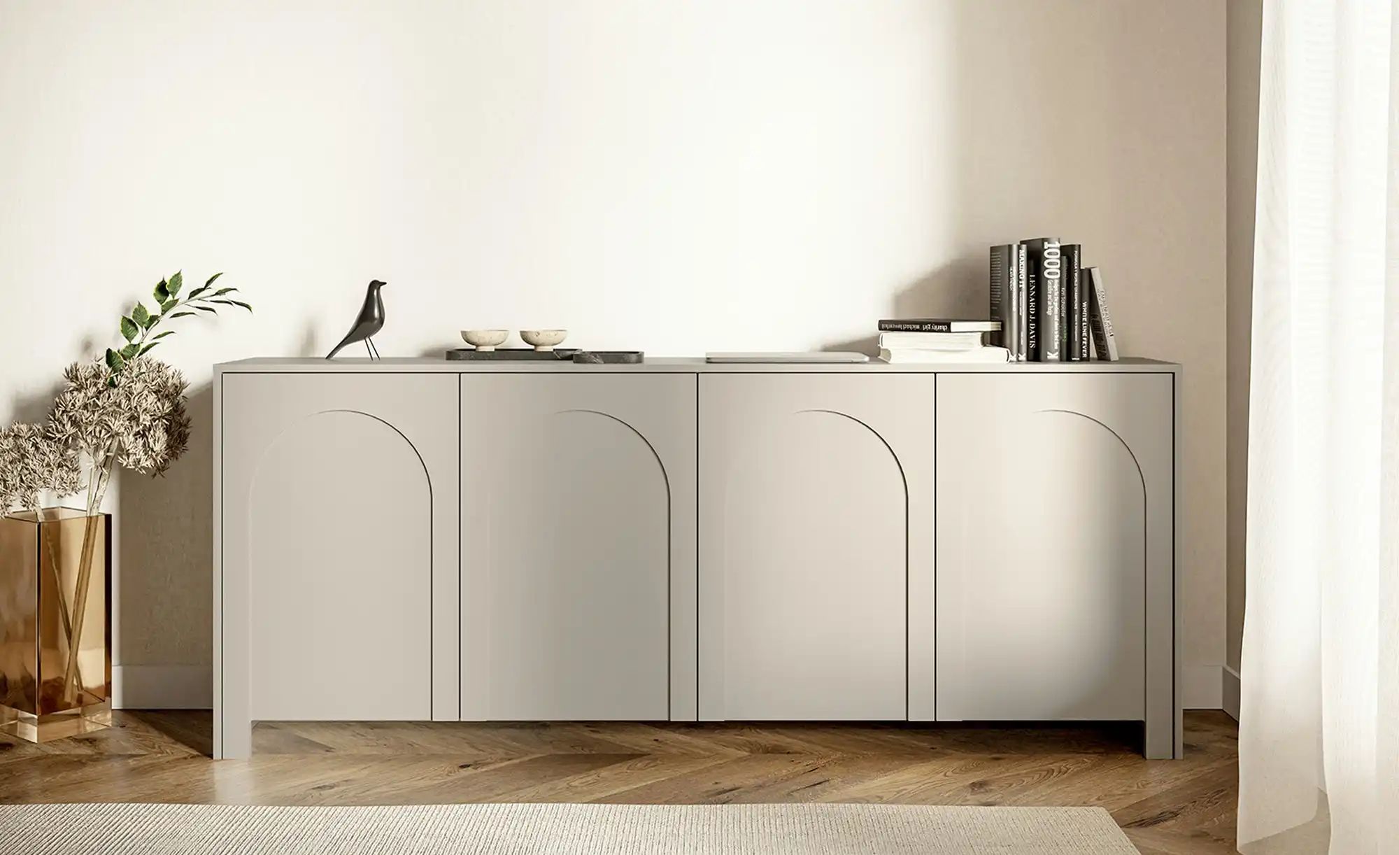 Thumbnail - Sideboard Arsoli ¦ beige ¦ Maße (cm): B: 204 H: 83 T: 35.0 Kommoden & Sideboards > Sideboards - Höffner