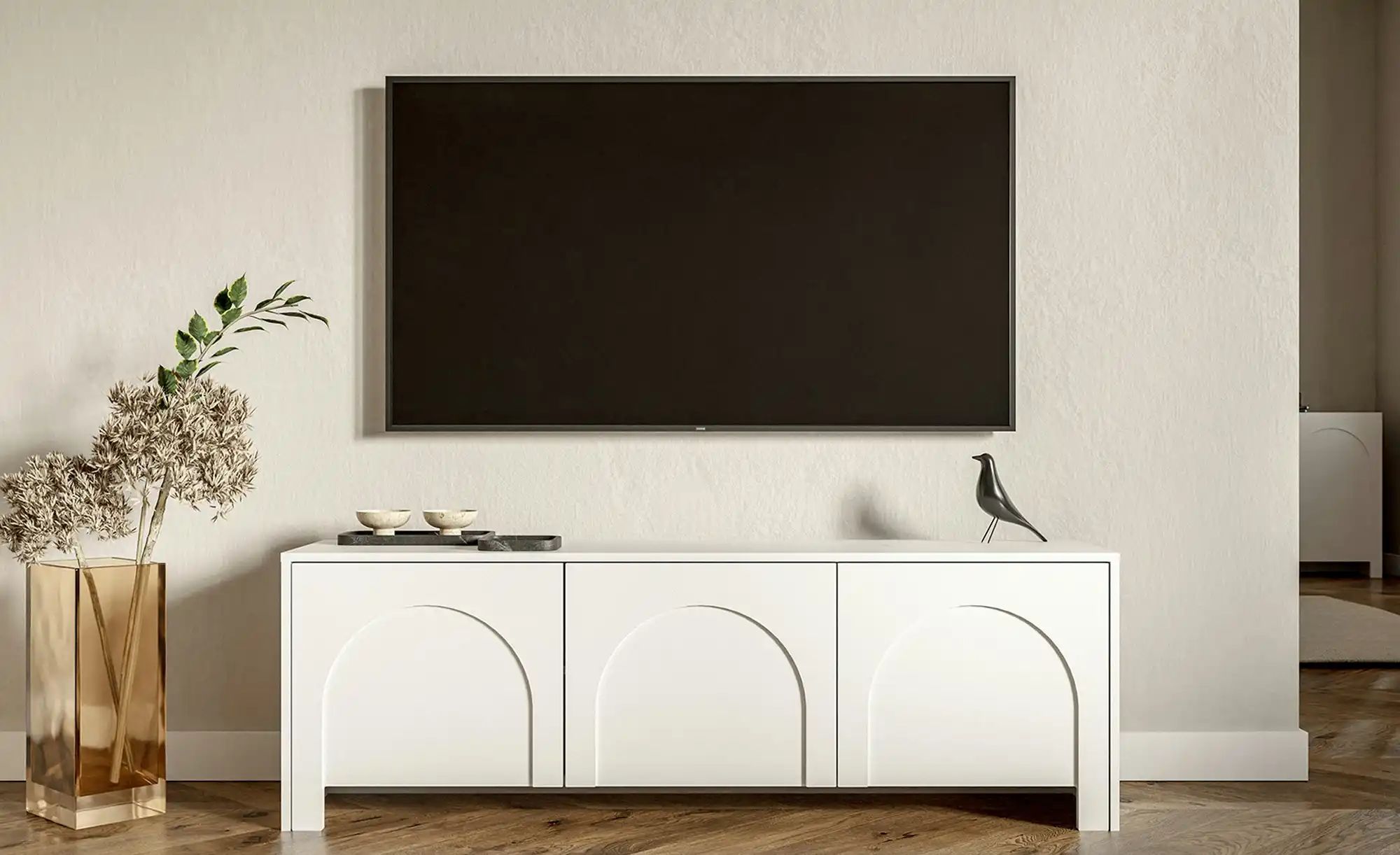 Thumbnail - TV-Lowboard Arsoli ¦ weiß ¦ Maße (cm): B: 150 H: 35 T: 49.0 Kommoden & Sideboards > Lowboards - Höffner