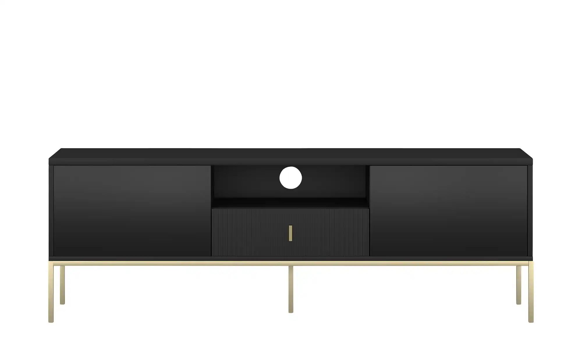 TV-Lowboard  Maglione ¦ schwarz ¦ Maße (cm): B: 154 H: 52 T: 39.0 Kommoden günstig online kaufen