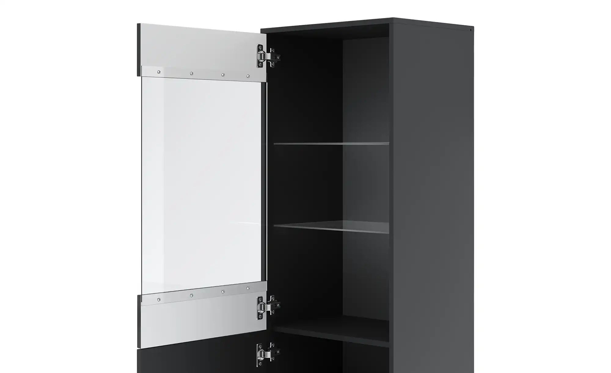 Thumbnail - Vitrine Maglione ¦ schwarz ¦ Maße (cm): B: 53,9 H: 175 T: 39.0 Schränke > Vitrinen - Höffner