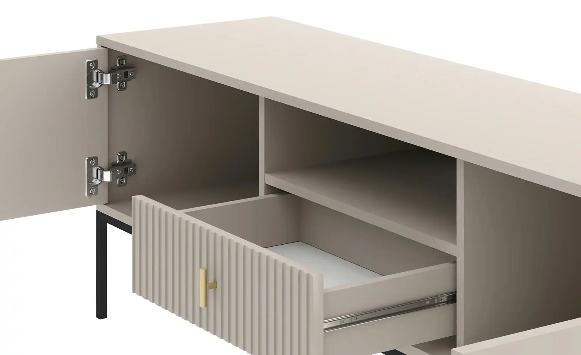 Thumbnail - TV-Lowboard Maglione ¦ beige ¦ Maße (cm): B: 154 H: 52 T: 39.0 Kommoden & Sideboards > Lowboards - Höffner