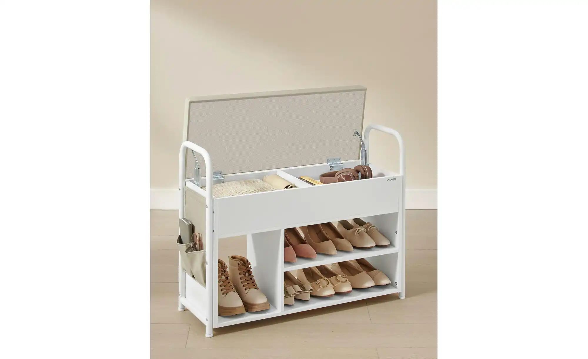 Thumbnail - Schuhregal  Inston ¦ weiß ¦ Maße (cm): B: 80 H: 62,5 Regale > Schuhregale - Höffner