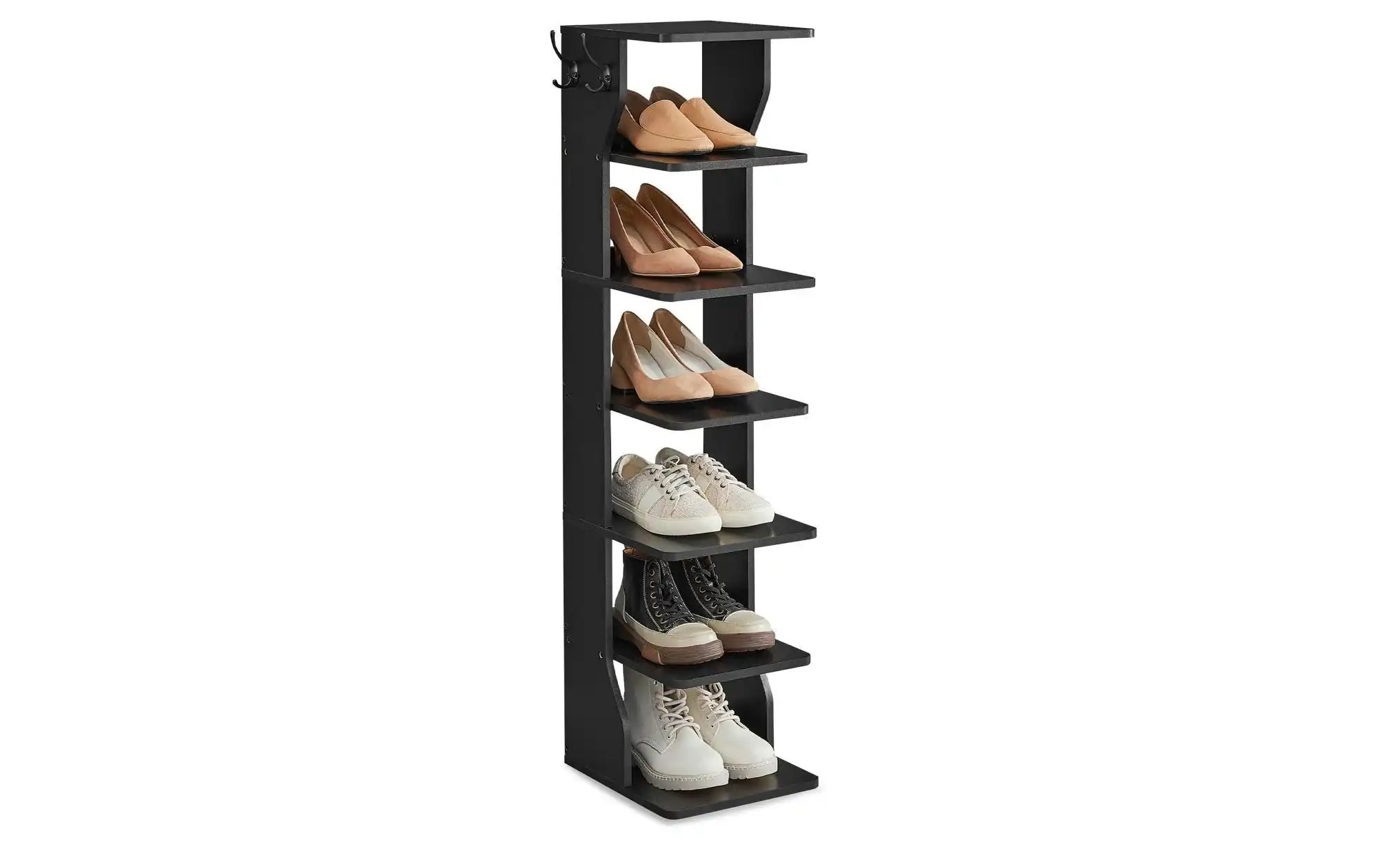 Schuhregal   ¦ schwarz ¦ Maße (cm): B: 26,4 H: 110,4 Regale > Schuhregale - günstig online kaufen