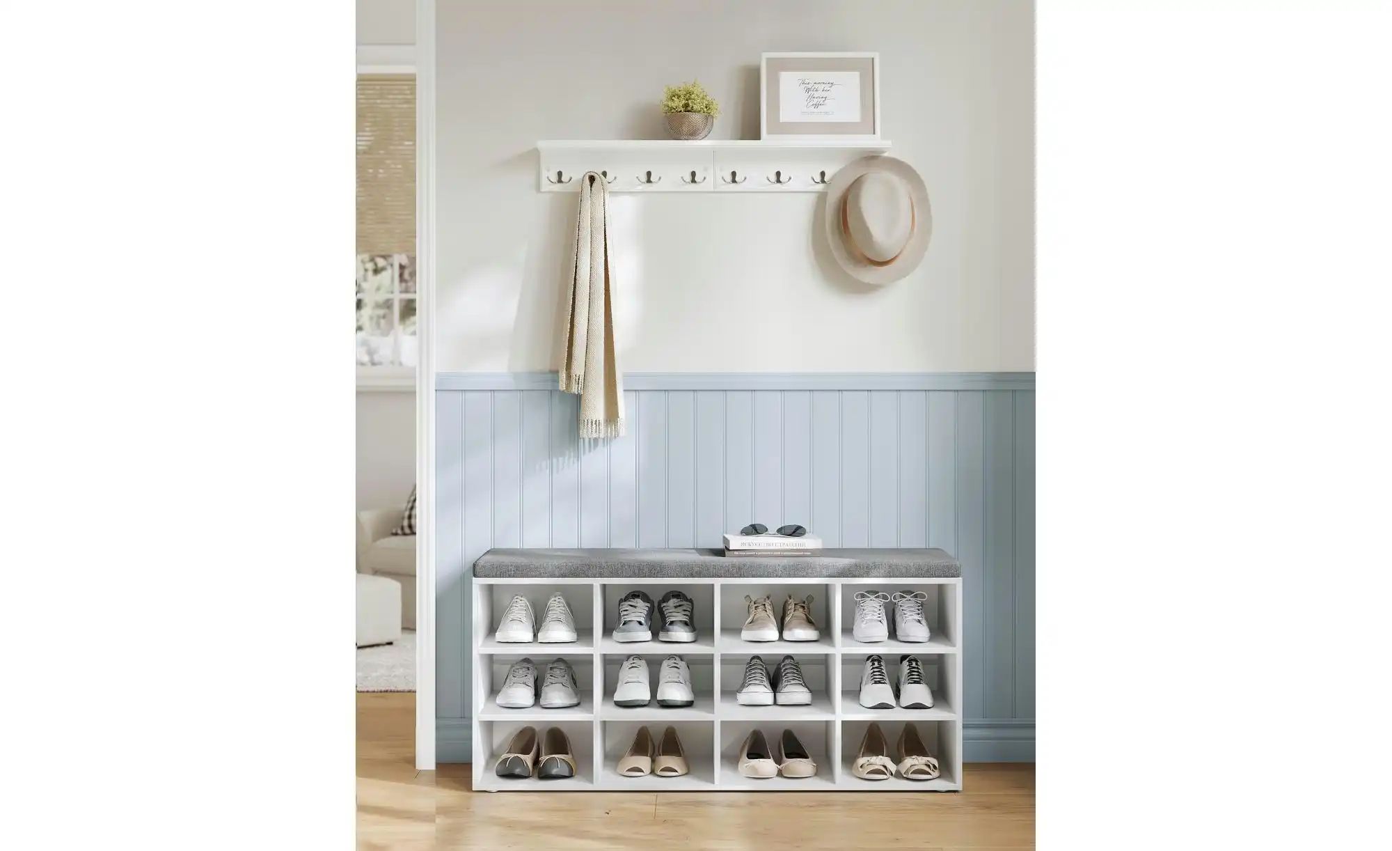 Schuhregal   ¦ weiß ¦ Maße (cm): B: 104 H: 48 Regale > Schuhregale - Höffne günstig online kaufen