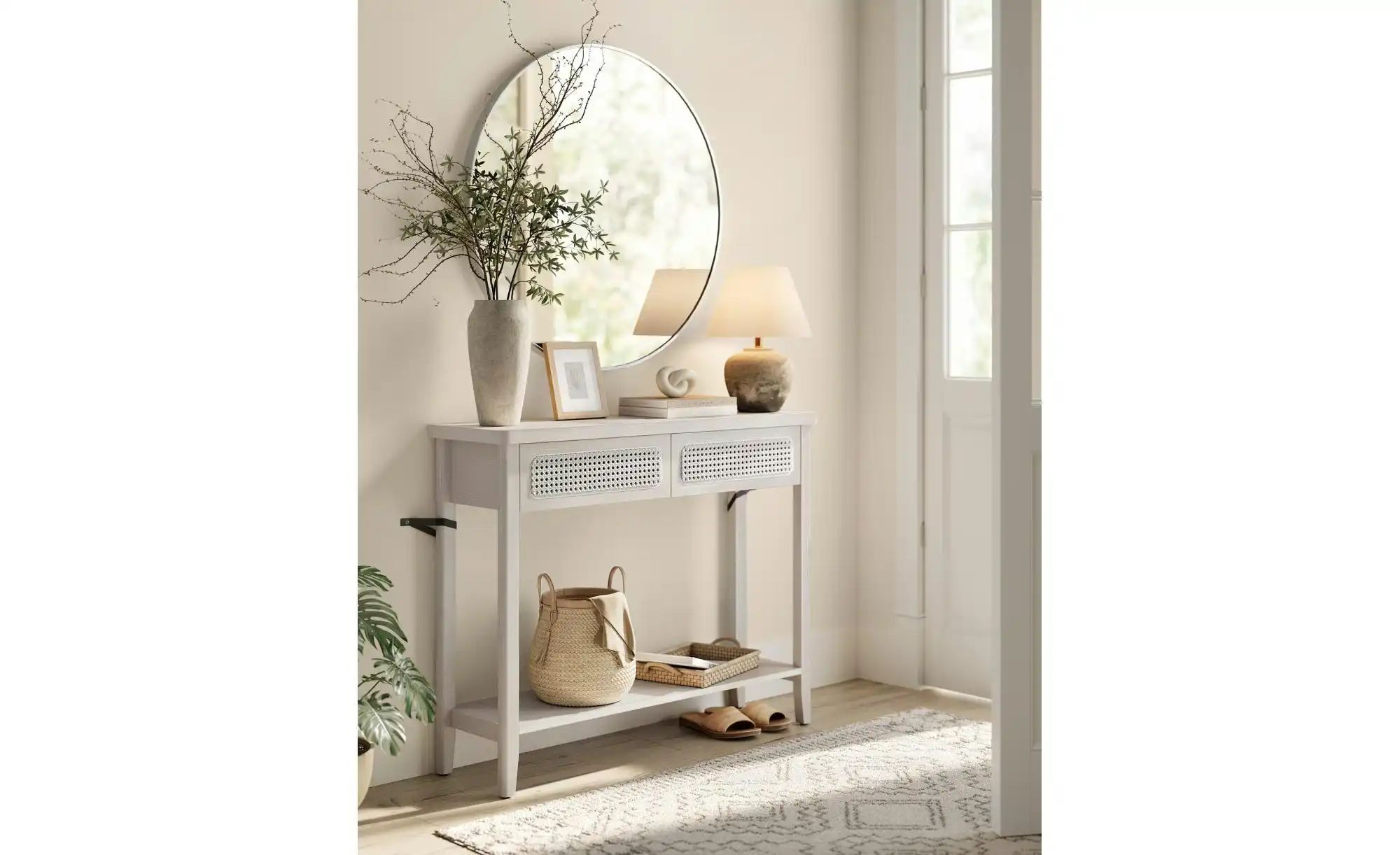 Konsolentisch  Ellan ¦ beige ¦ Maße (cm): B: 100 H: 80 Tische > Konsolentis günstig online kaufen