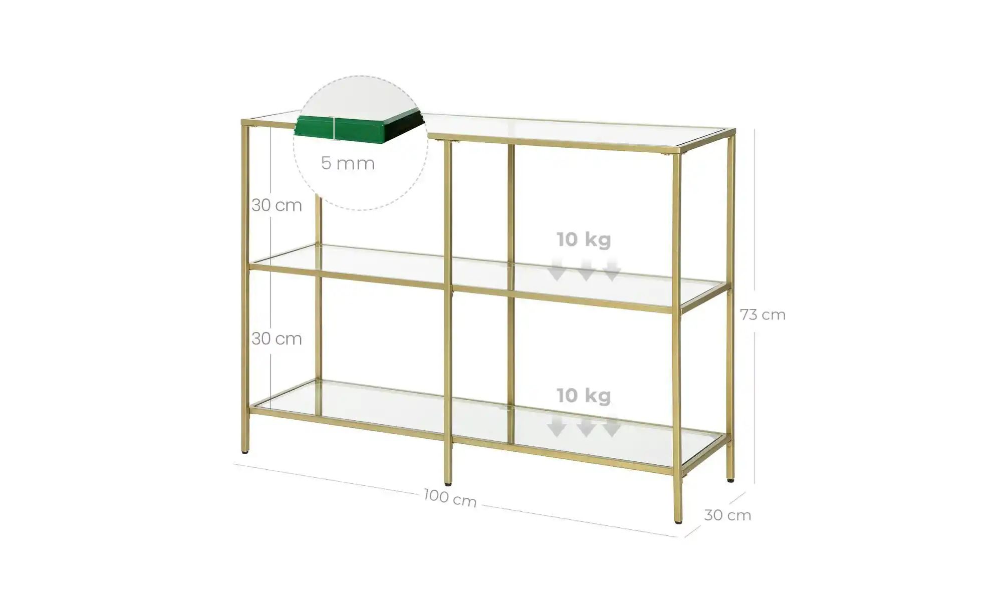 Konsolentisch   ¦ gold ¦ Maße (cm): B: 100 H: 73 Tische > Konsolentische - günstig online kaufen