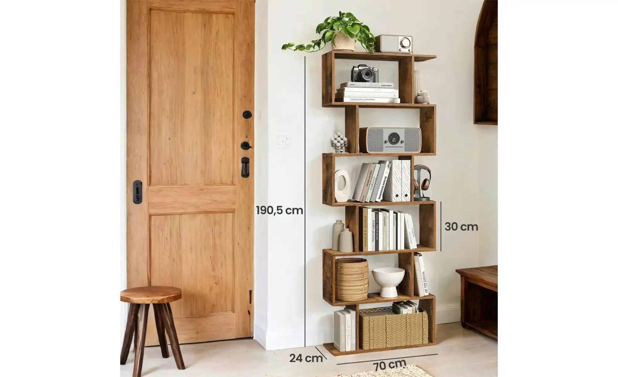 Standregal   ¦ braun ¦ Maße (cm): B: 70 H: 190,5 Regale > Standregale - Höf günstig online kaufen