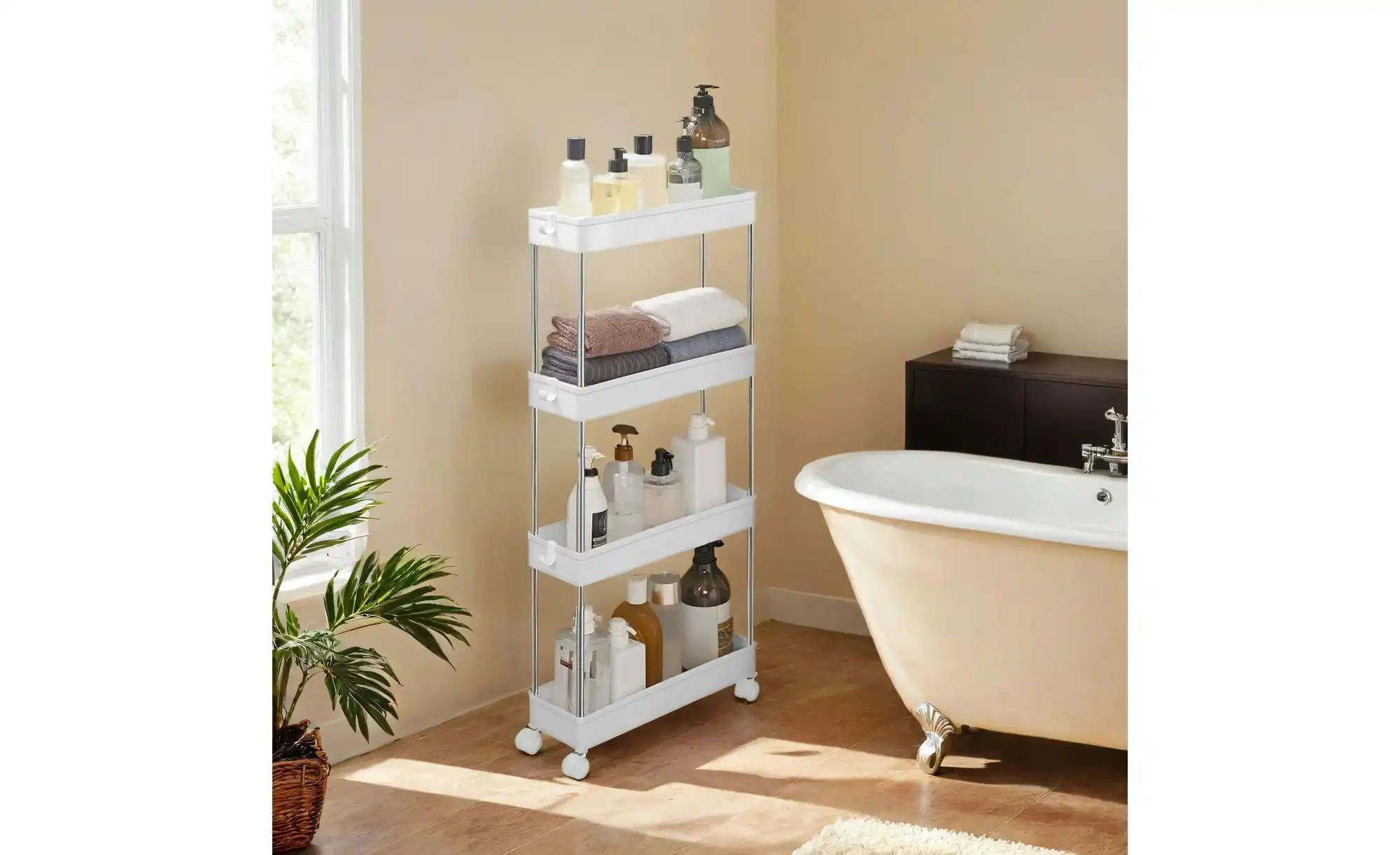 Thumbnail - Rollwagen  Benco ¦ weiß ¦ Maße (cm): B: 42 H: 86 Regale > Standregale - Höffner