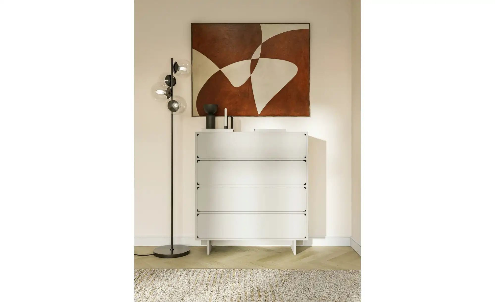 Kommode   ¦ beige ¦ Maße (cm): B: 100,8 H: 111,8 Kommoden & Sideboards > Ko günstig online kaufen