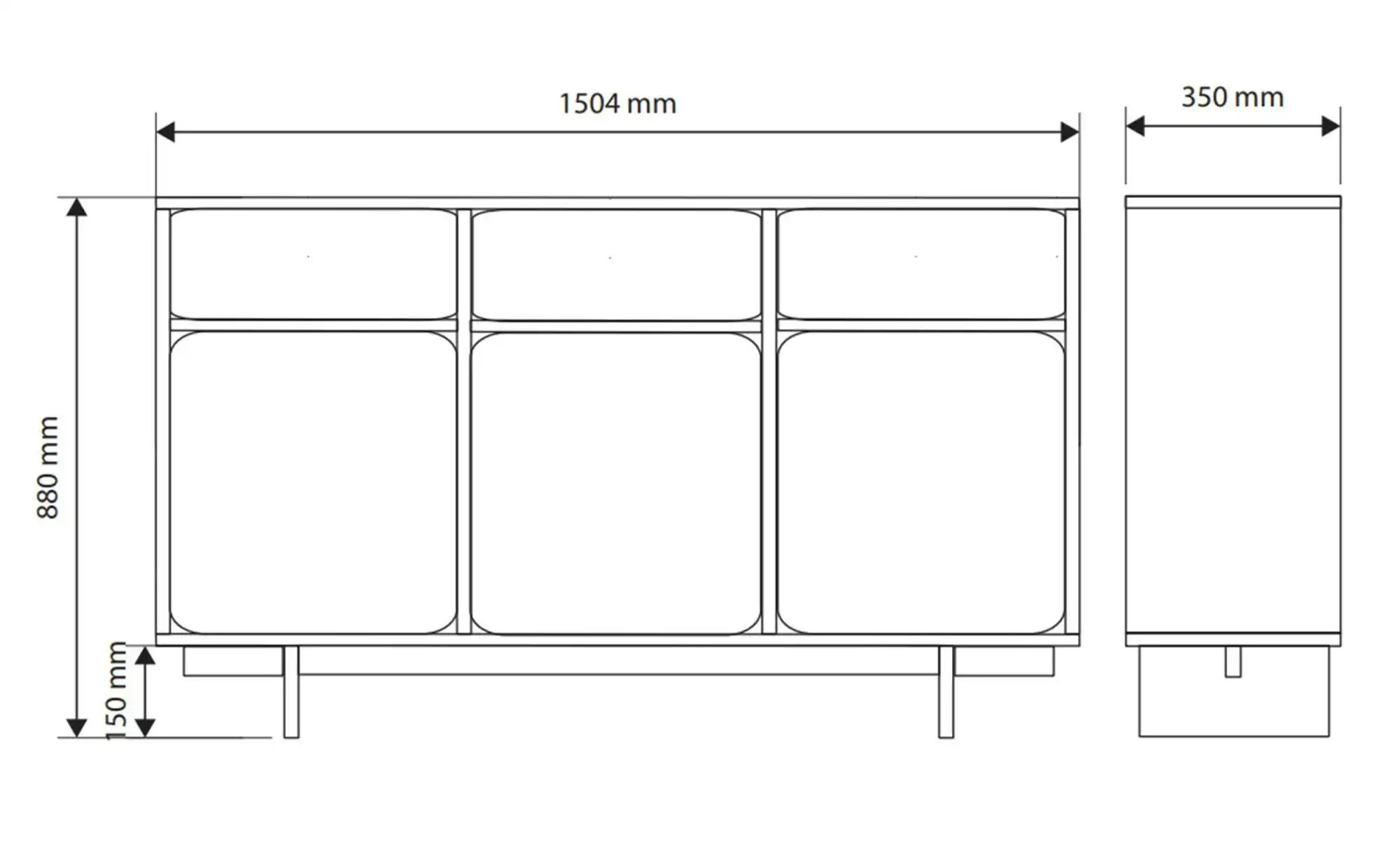 Selsey Sideboard  Wuwu ¦ beige ¦ Maße (cm): B: 150,4 H: 88 T: 35.0 Kommoden günstig online kaufen