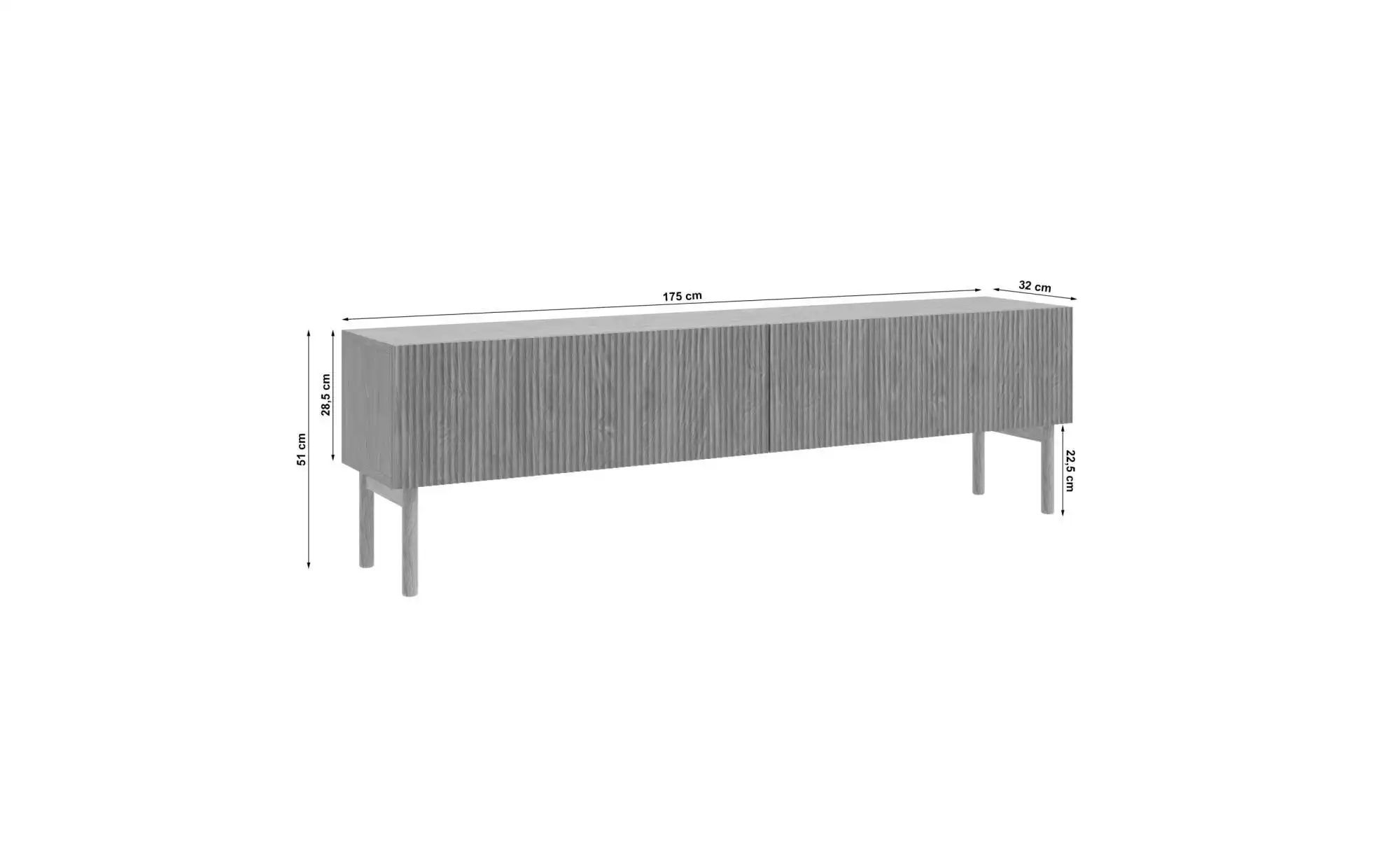 Lowboard  Noelie ¦ schwarz ¦ Maße (cm): B: 175,5 H: 51 T: 31.6 Kommoden & S günstig online kaufen