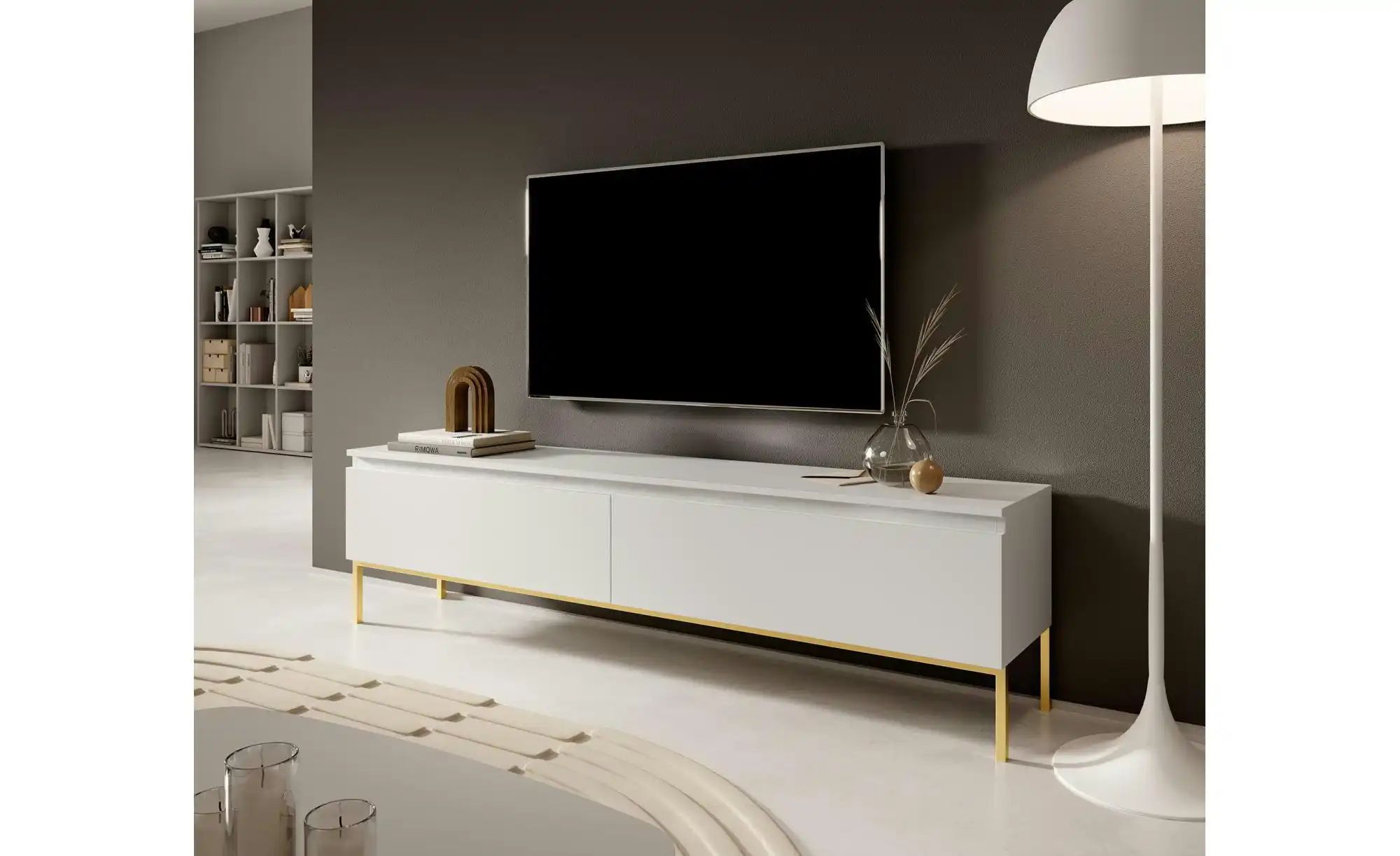 Lowboard   ¦ weiß ¦ Maße (cm): B: 175 H: 46 Kommoden & Sideboards > Lowboar günstig online kaufen
