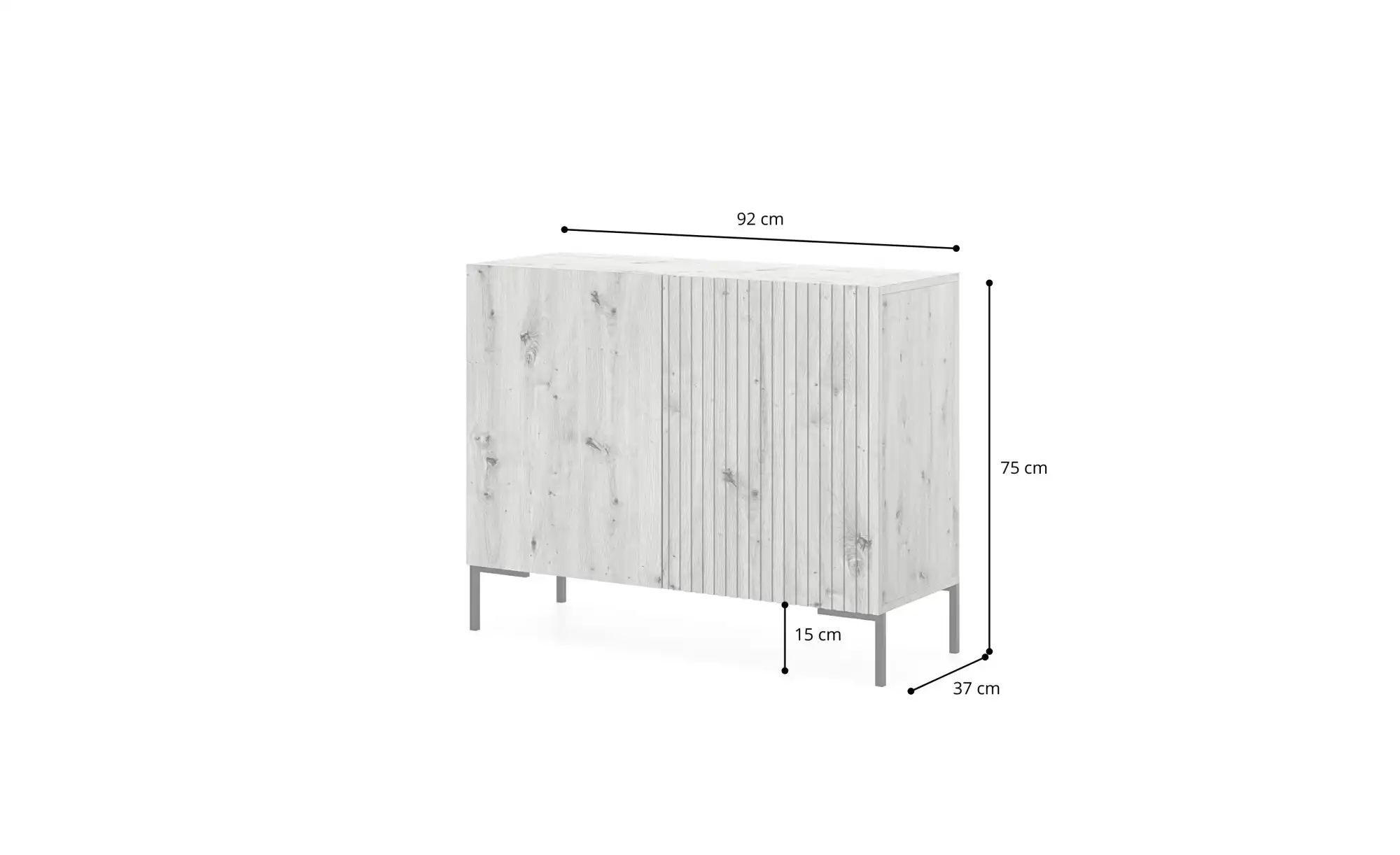 Thumbnail - Selsey Sideboard  Lammelo ¦ holzfarben ¦ Maße (cm): B: 92 H: 75 T: 38.0 Kommoden & Sideboards > Sideboards - Höffner