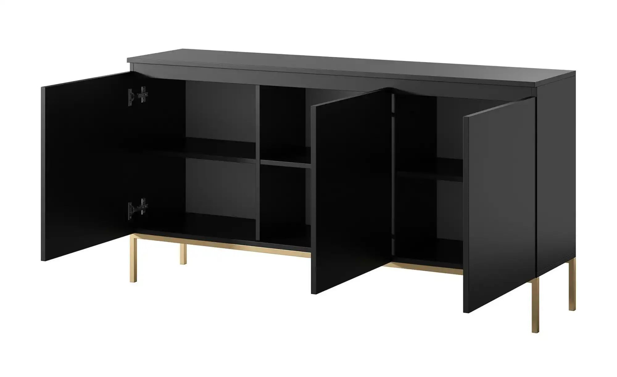 Sideboard  Bemmi ¦ schwarz ¦ Maße (cm): B: 150 H: 77 Kommoden & Sideboards günstig online kaufen