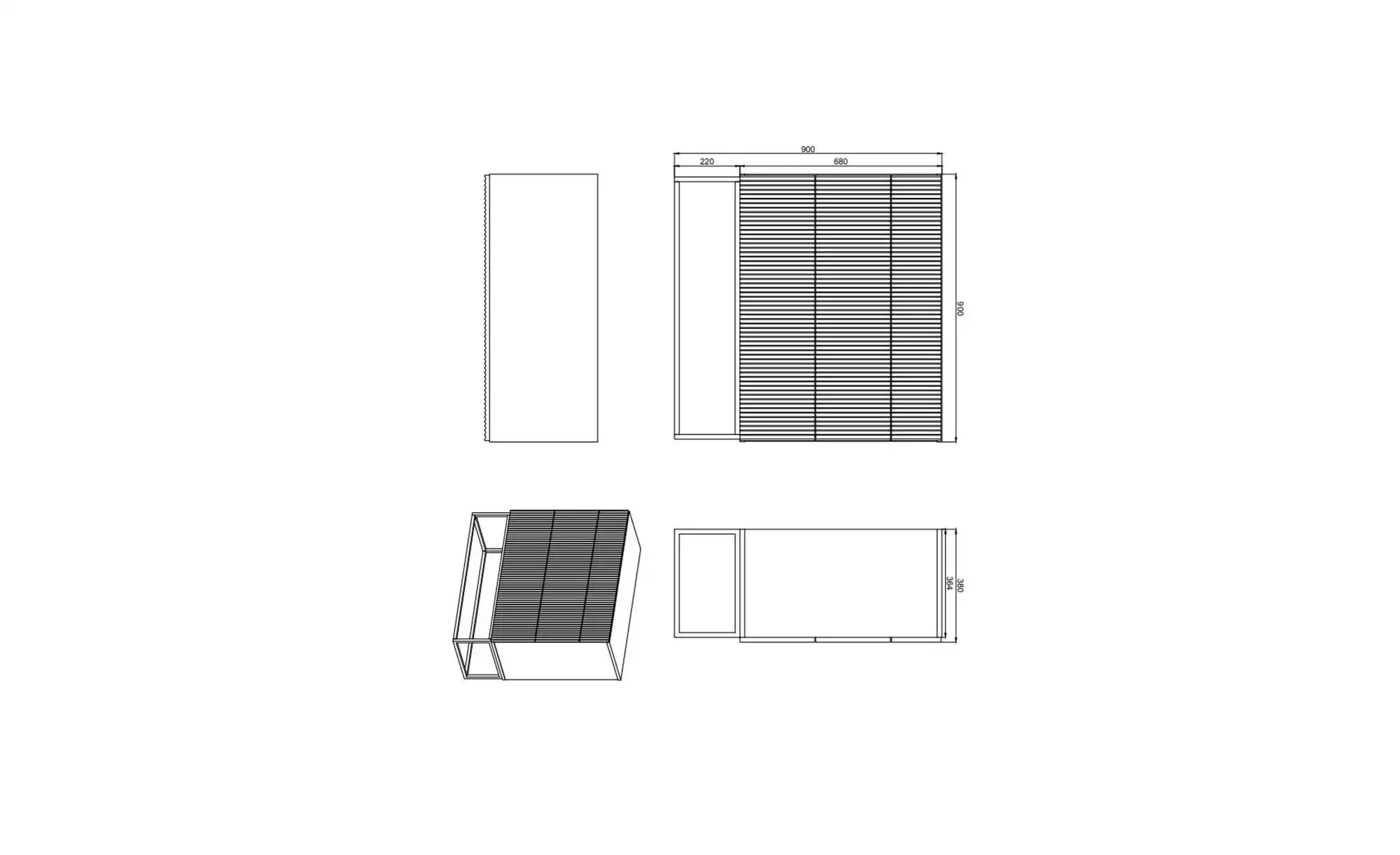 Selsey Highboard  Veldio ¦ weiß ¦ Maße (cm): B: 90 H: 90 Kommoden & Sideboa günstig online kaufen