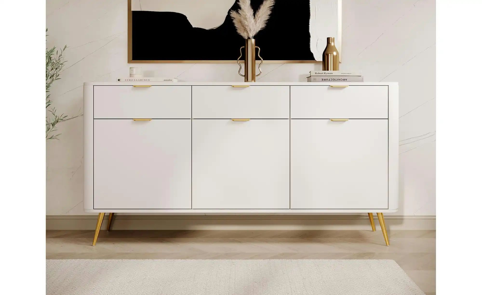 Thumbnail - Selsey Sideboard  Oval ¦ weiß ¦ Maße (cm): B: 163,5 H: 83,6 Kommoden & Sideboards > Sideboards - Höffner